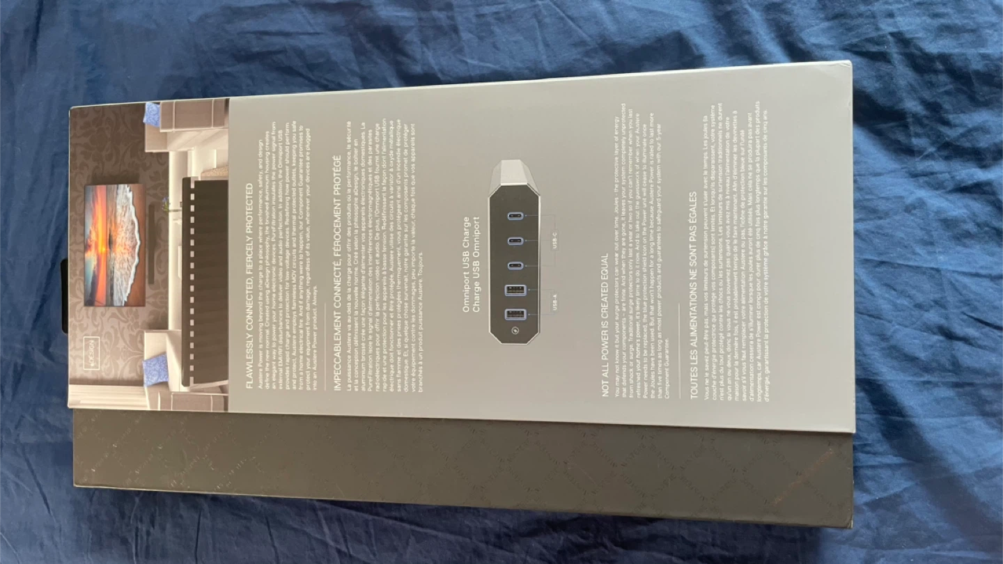 Austere Power Strip 8 Outlet Surge Protector