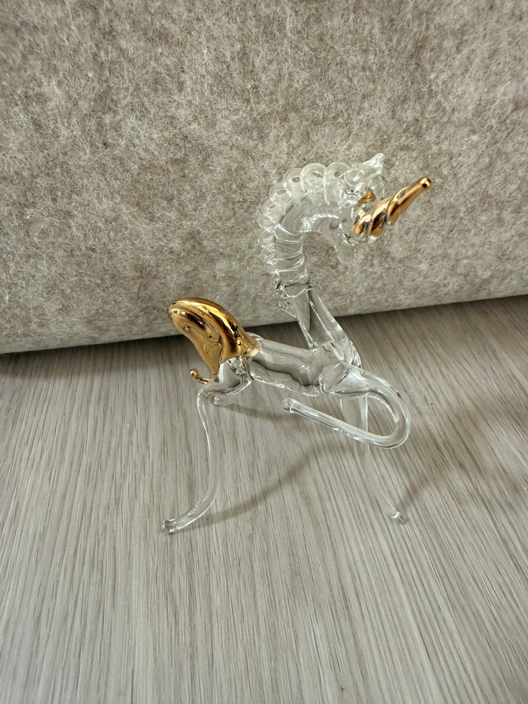 Cute delicate little blown glass unicorn figurine - photo 5