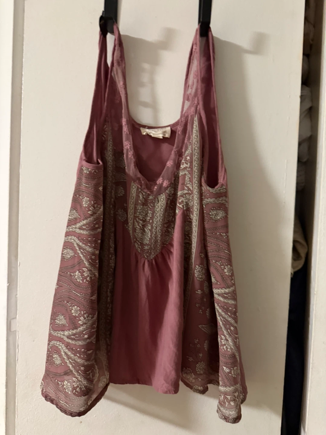 LA Hearts Pink Paisley Boho Tank Top Size S - photo 2