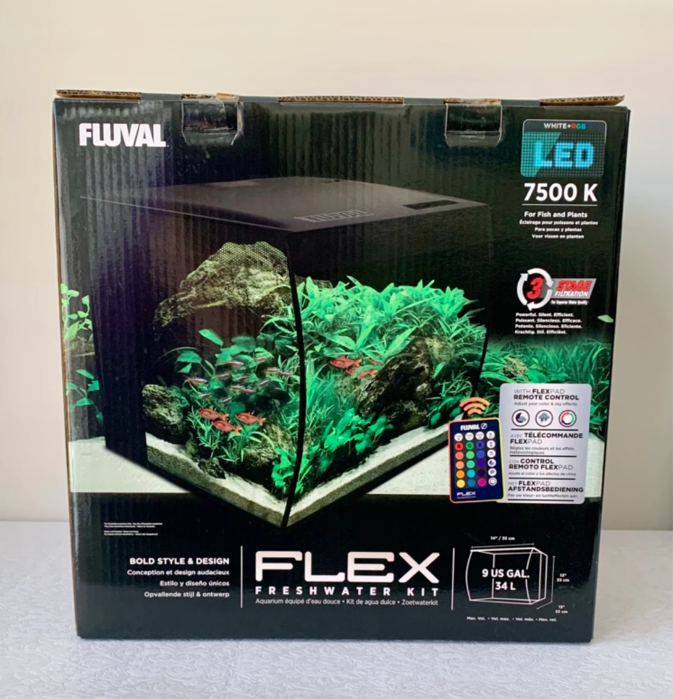 Fluval Flex Aquarium Kit 9 US Gal/34 Litres