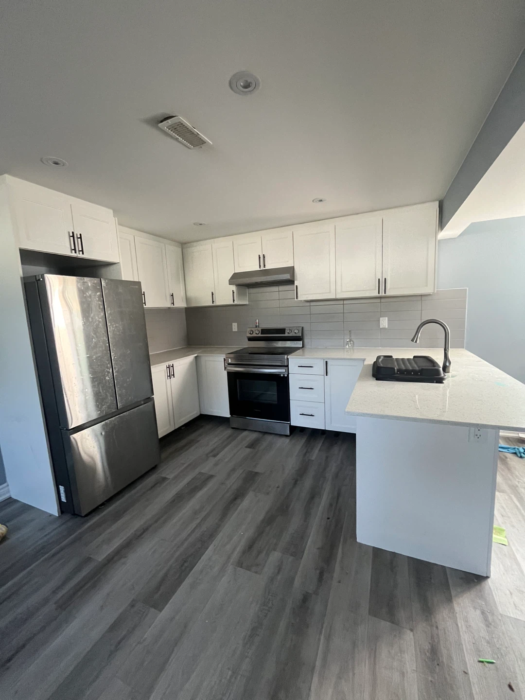 Marble Countertops and kitchen cabinets