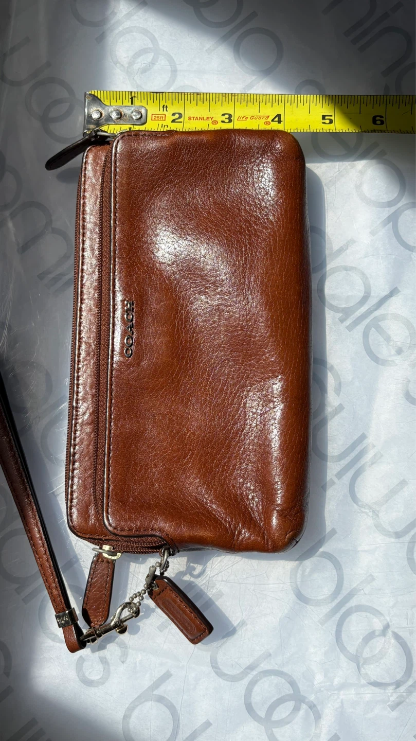 Vintage Coach Brown Leather Wristlet Clutch - photo 4