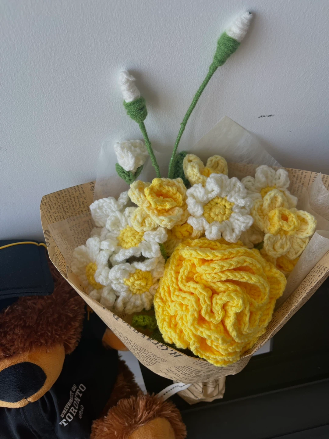 🎓Grad Bouquet - yellow rose & daisies - photo 3