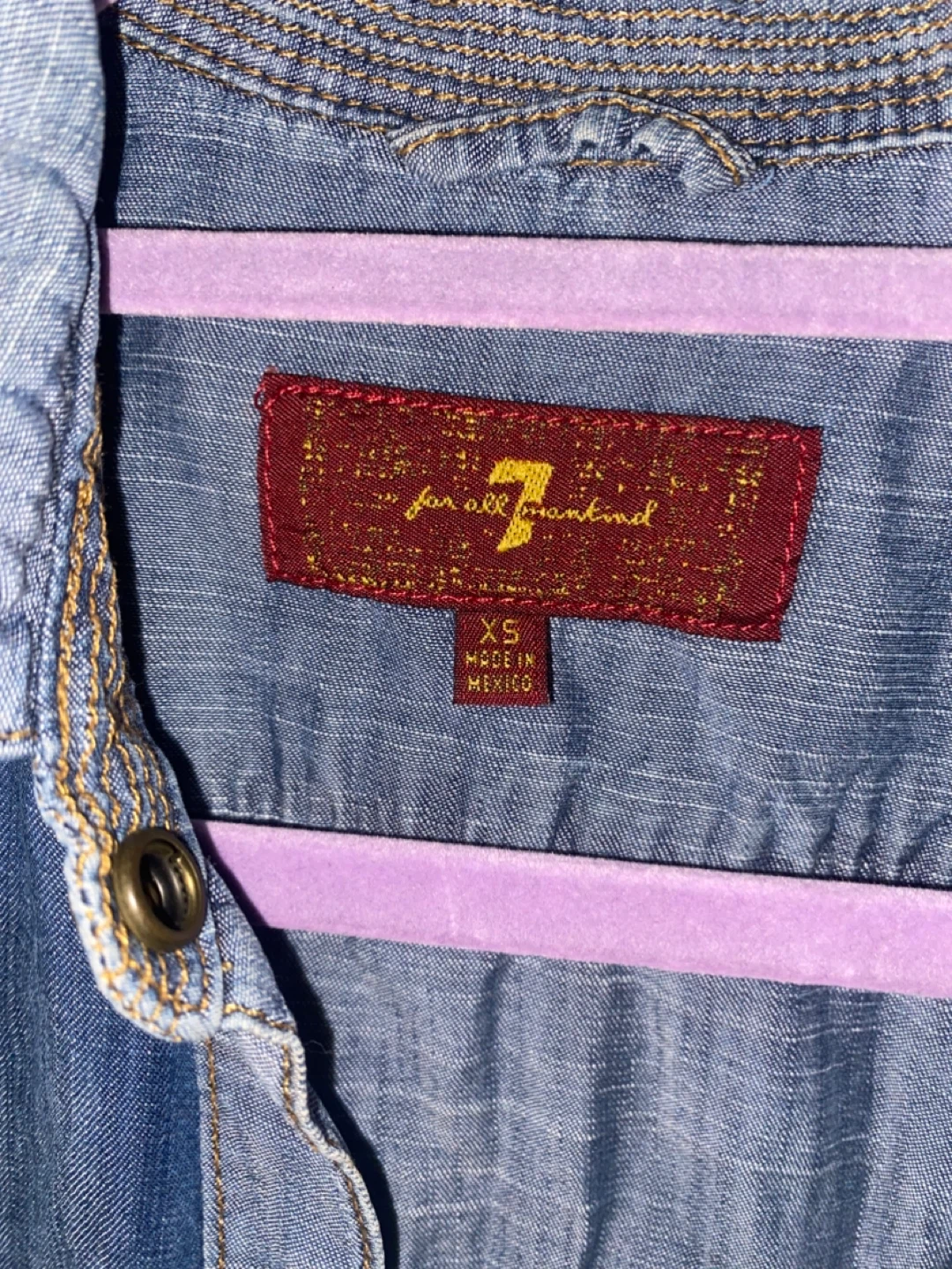 7 For All Mankind Denim Shirt XS - photo 3