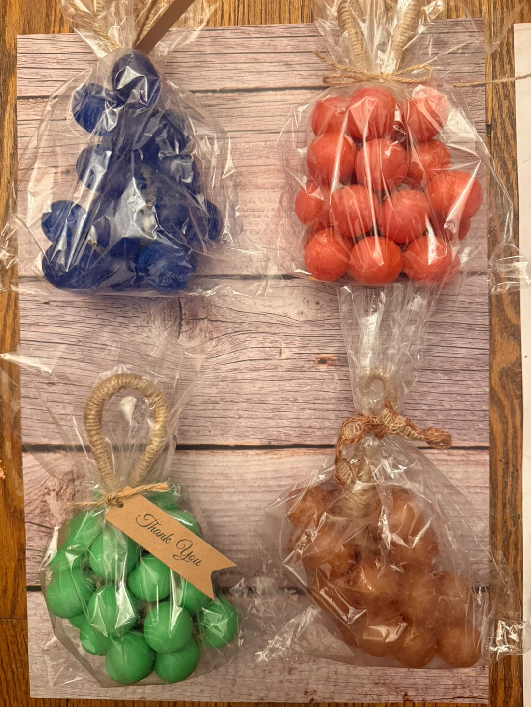 Handmade Grape soap Cluster Candles - Set of 4 - photo 4