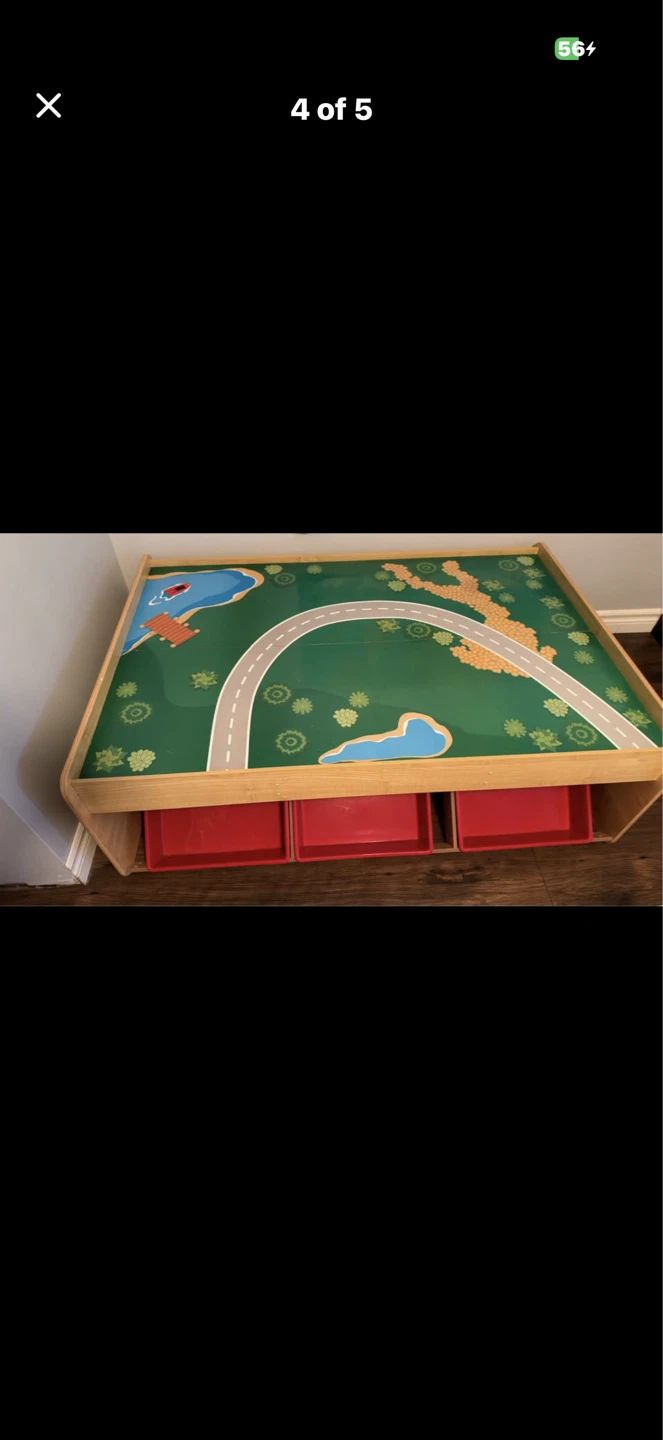 KidKraft Wooden Train Table with Accessories - photo 2