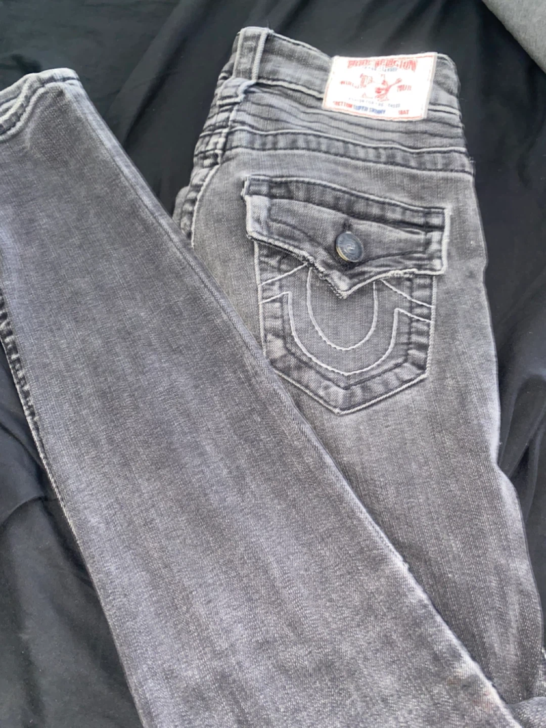 True Religion "World Tour" Super Skinny Jeans - Grey - photo 2