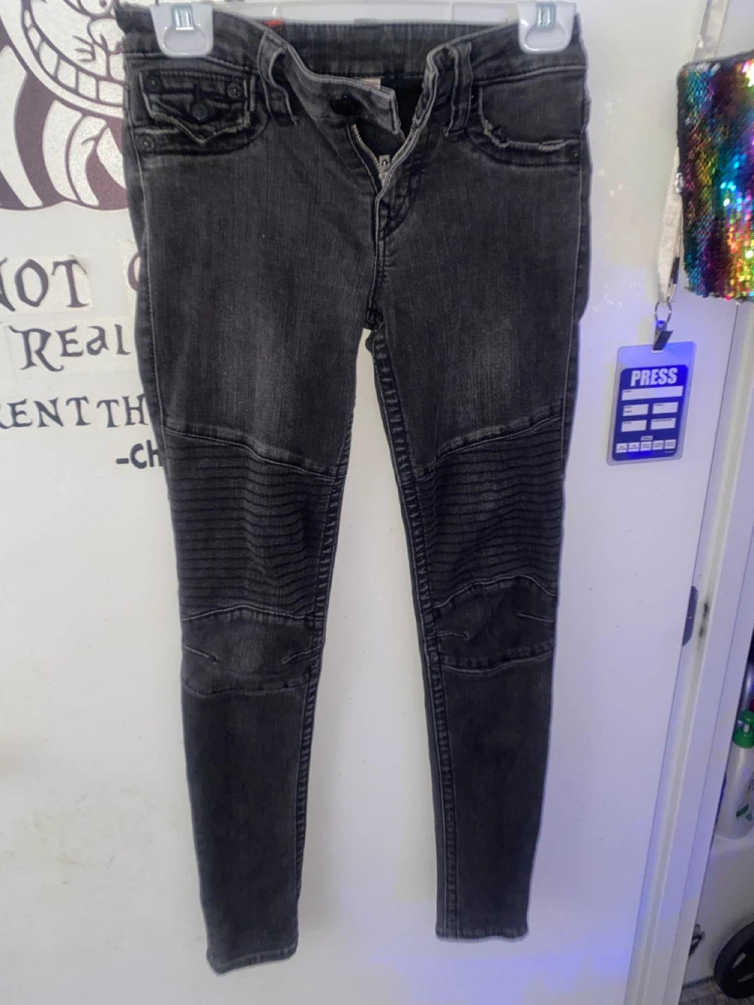 True Religion "World Tour" Super Skinny Jeans - Grey - photo 5