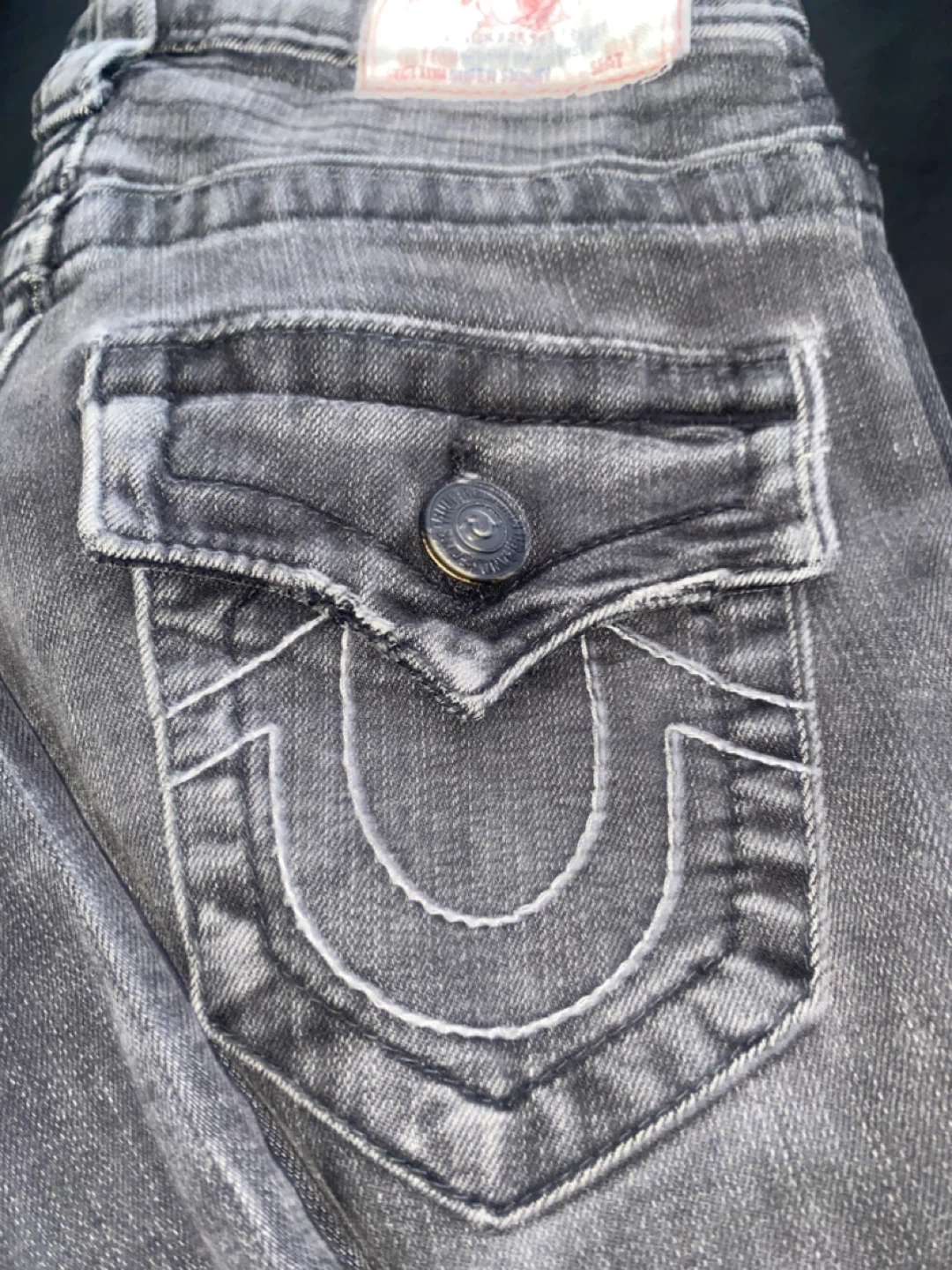 True Religion "World Tour" Super Skinny Jeans - Grey - photo 3