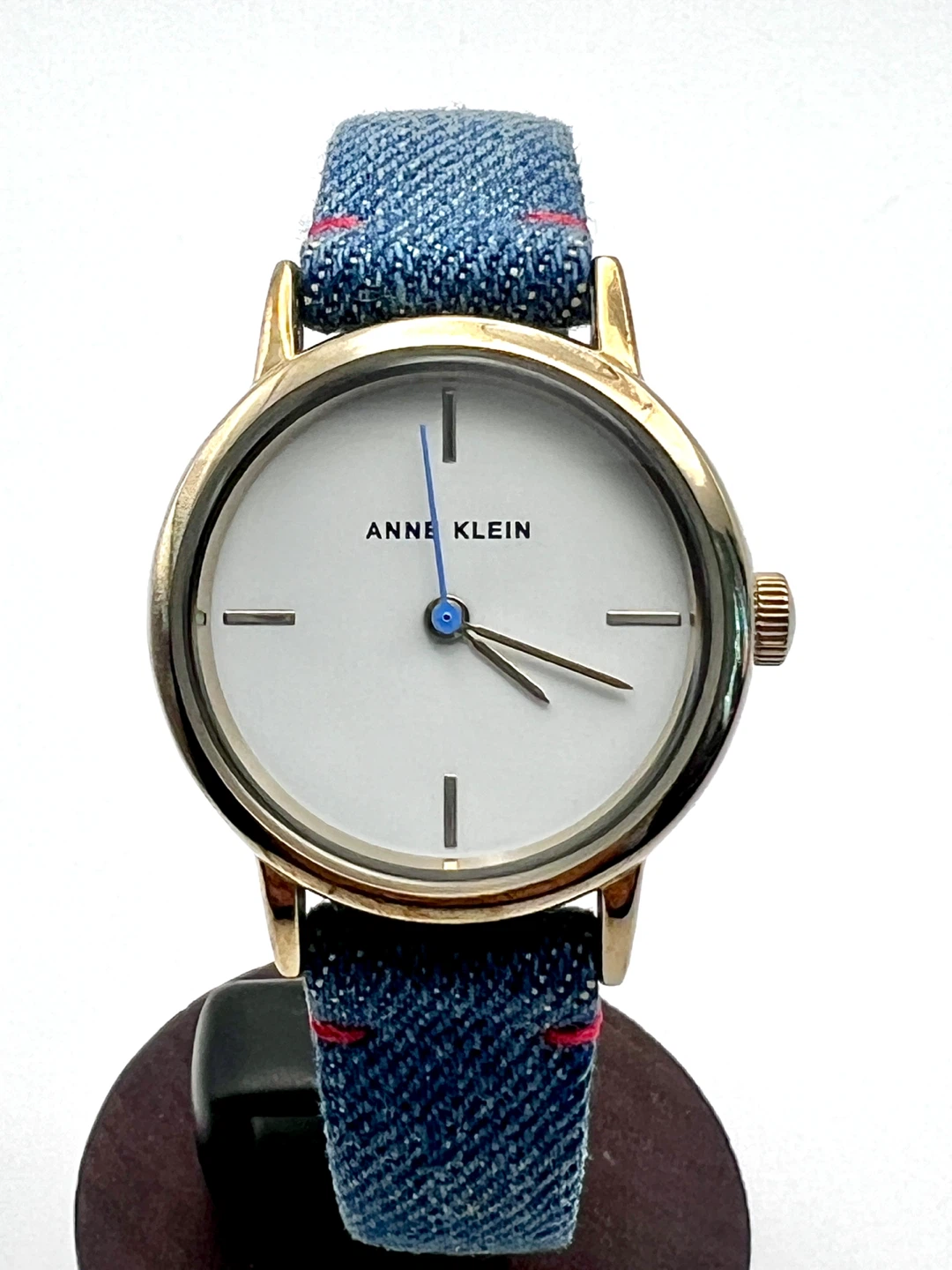 Anne Klein Women's Watch - Gold Tone Denim Band