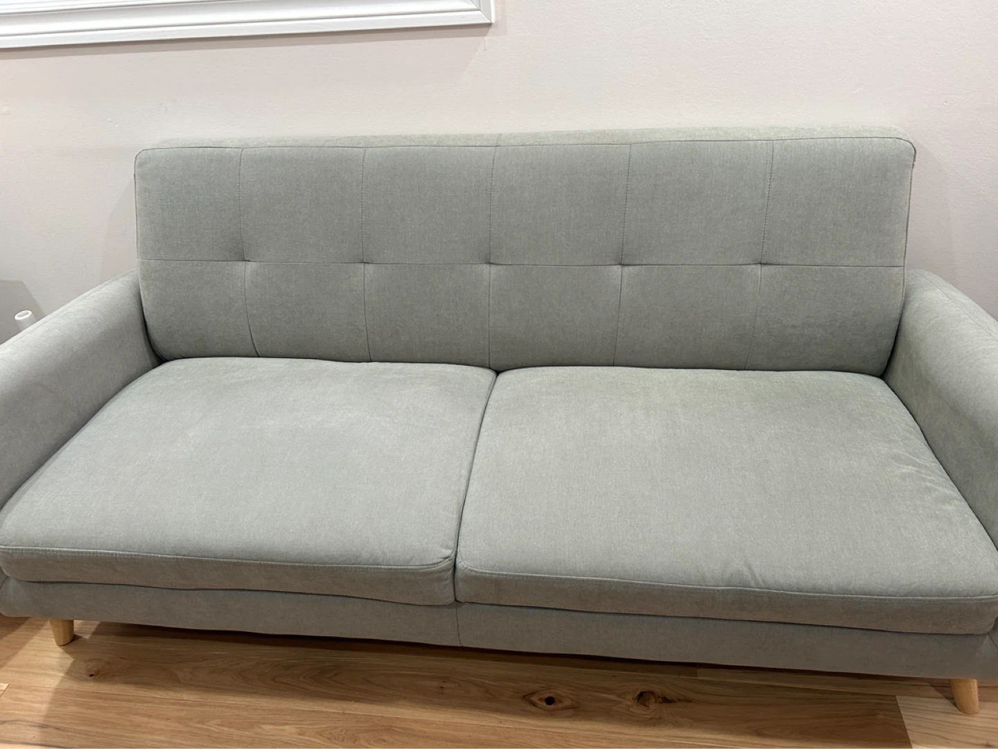 Structube pistachio green sofa set