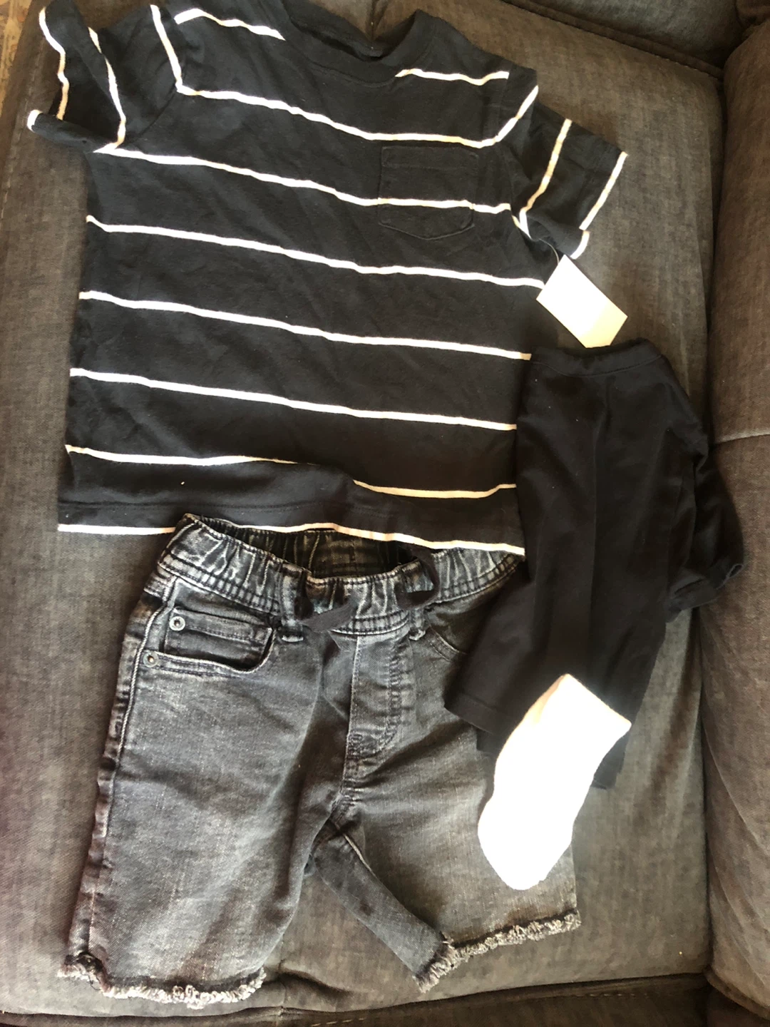 Baby Gap Toddler Outfit: Striped Tee & Denim Shorts - 4 Years - photo 5