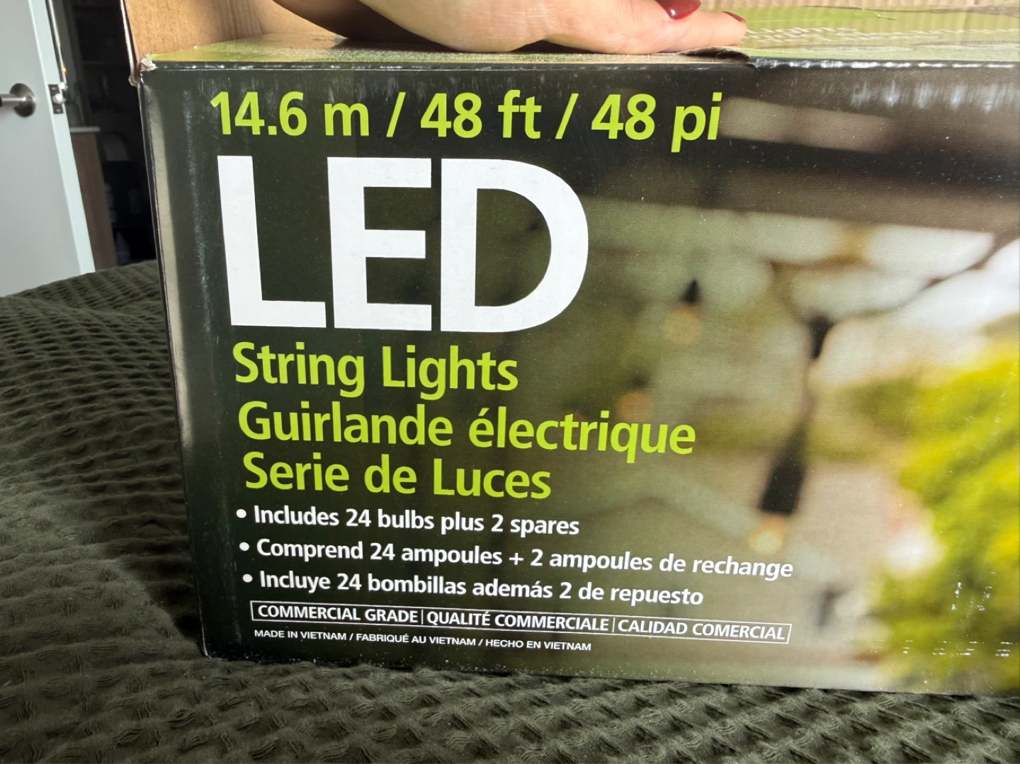 COSTCO Patio LED String Lights with 24 Bulbs + 2 Spares