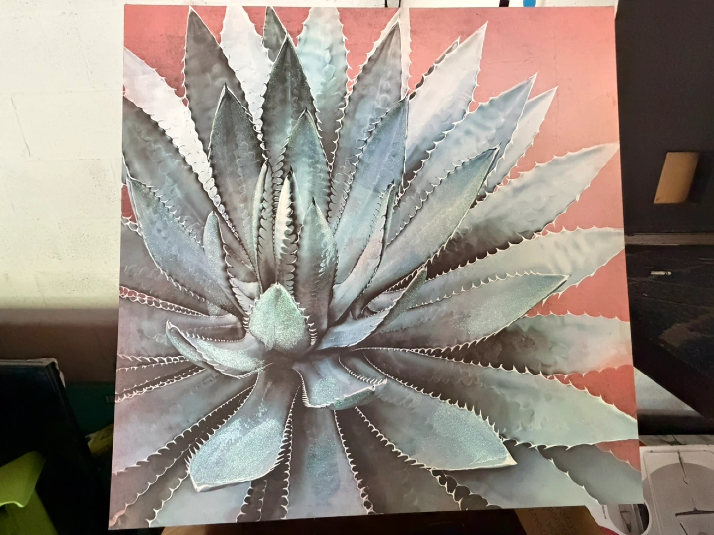 Agave Plant Wall Art Canvas Print
