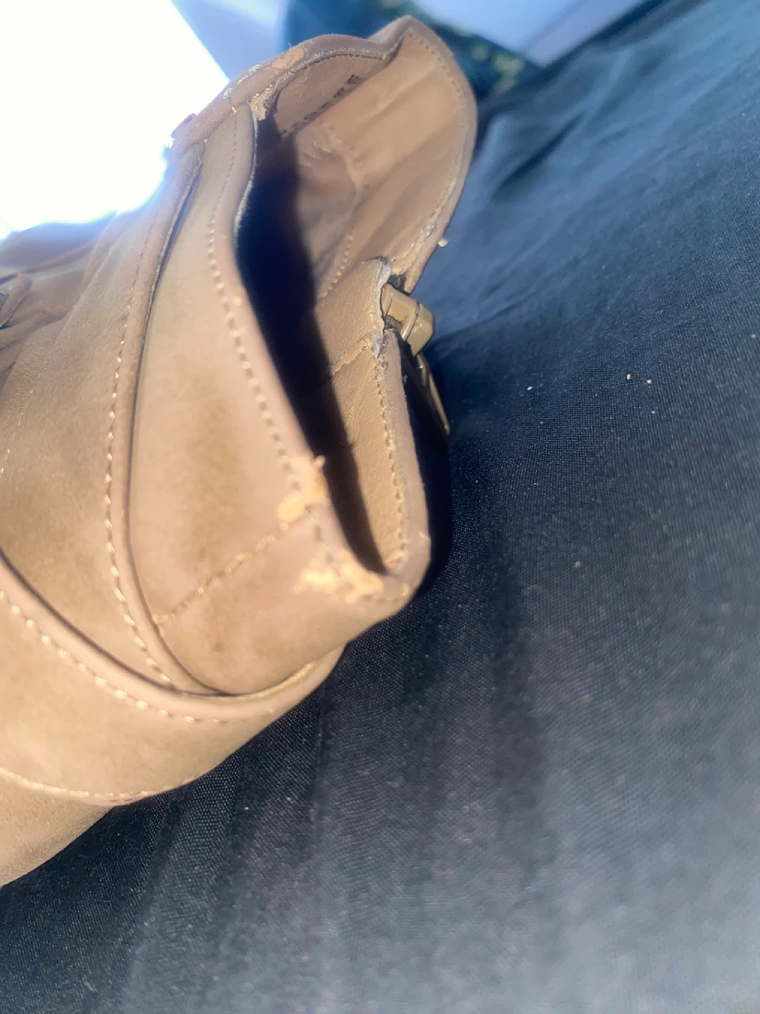 Women's Tan Suede Buckle Ankle Boots - photo 4