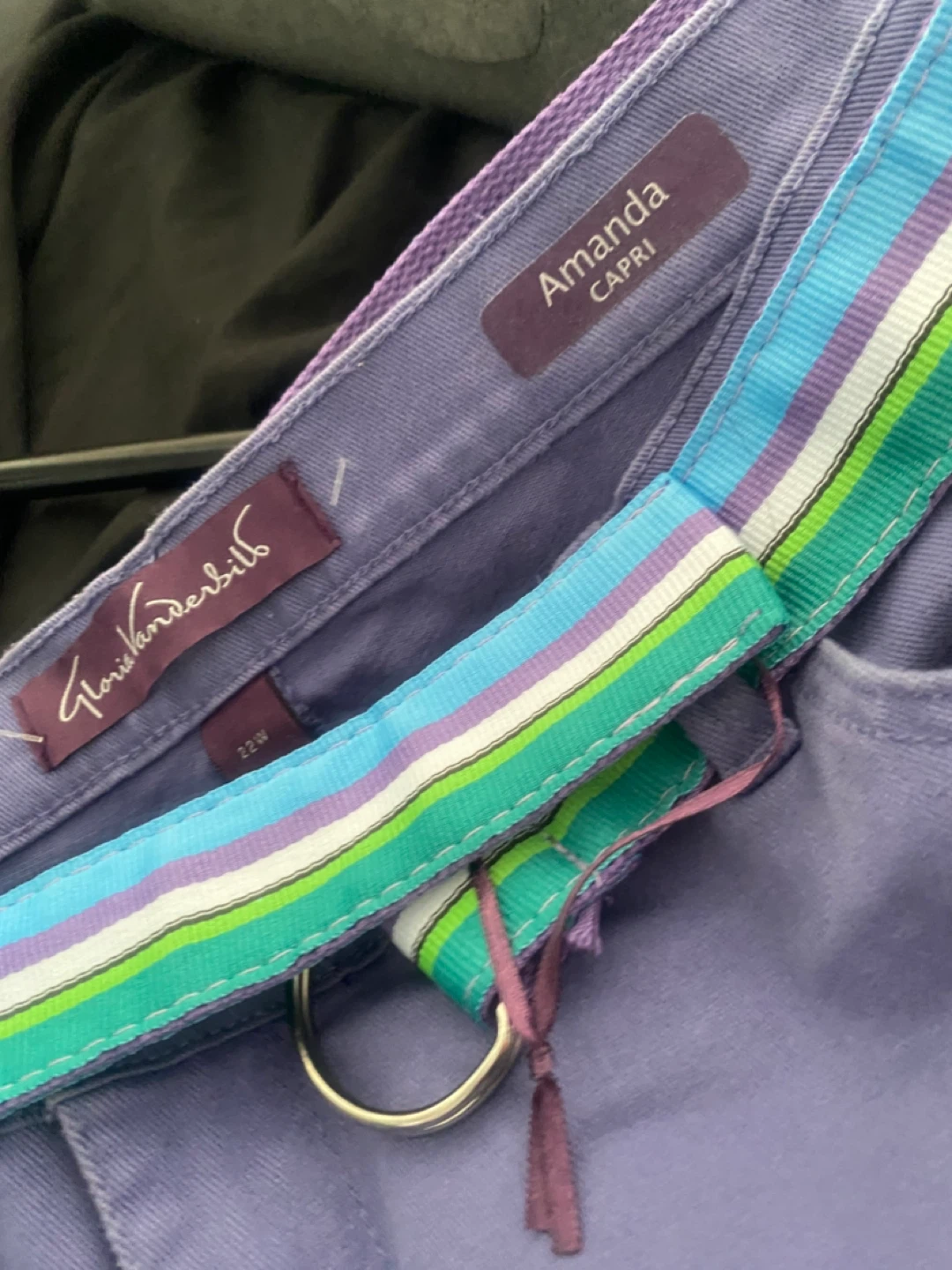 Gloria Vanderbilt Amanda Capri Pants Purple Size 22W - photo 2