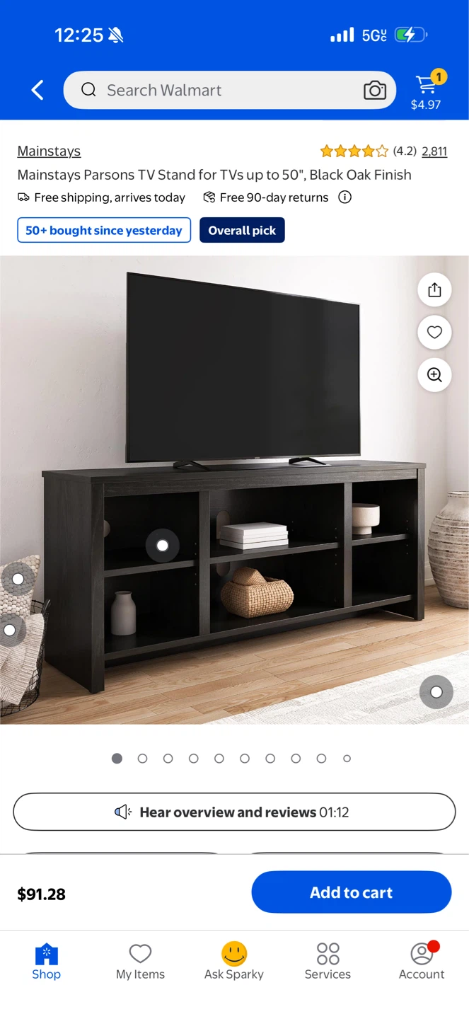 Sony 49” 4K Smart TV and stand - photo 3