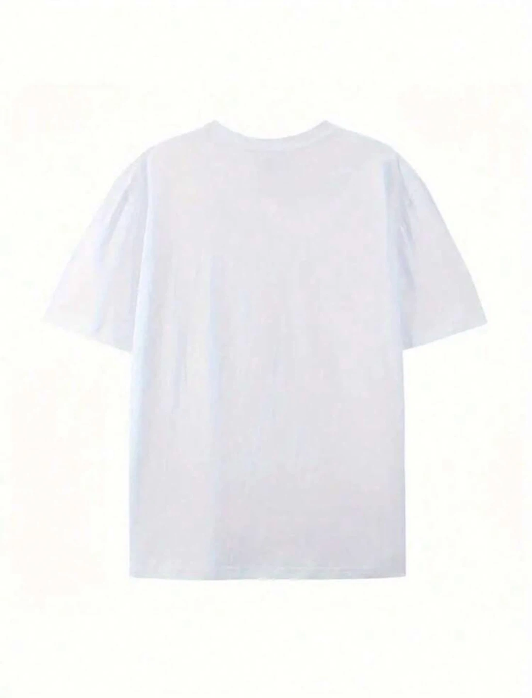 White t-shirt with cool print, size S - photo 2