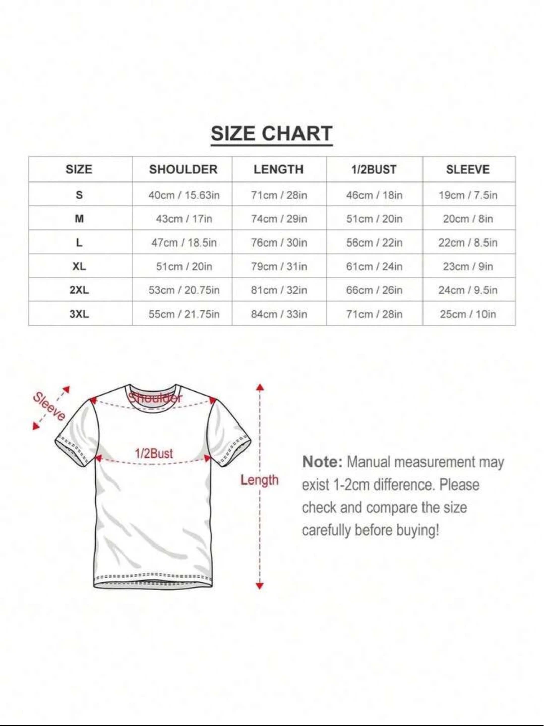 White t-shirt with cool print, size S - photo 4