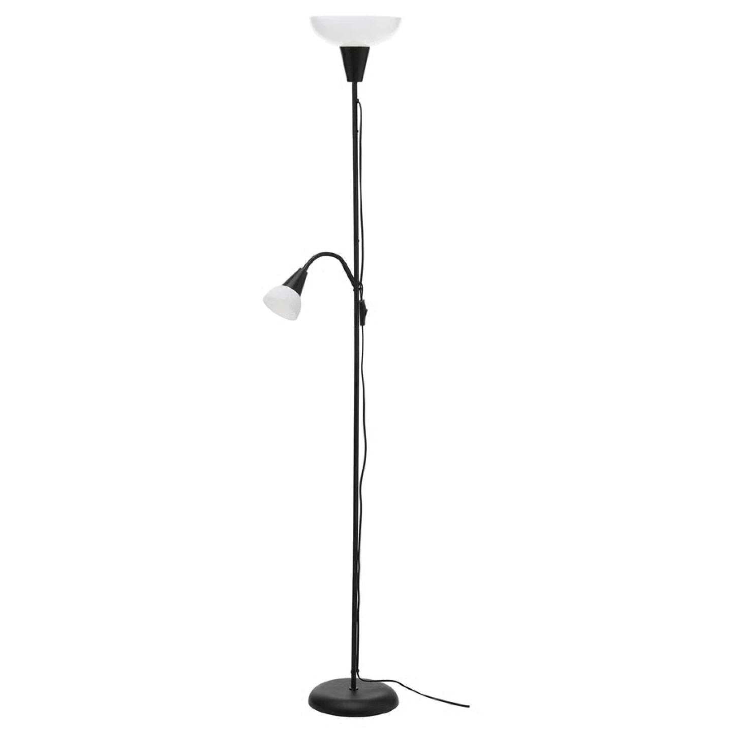 Black Floor Lamp with Reading Light