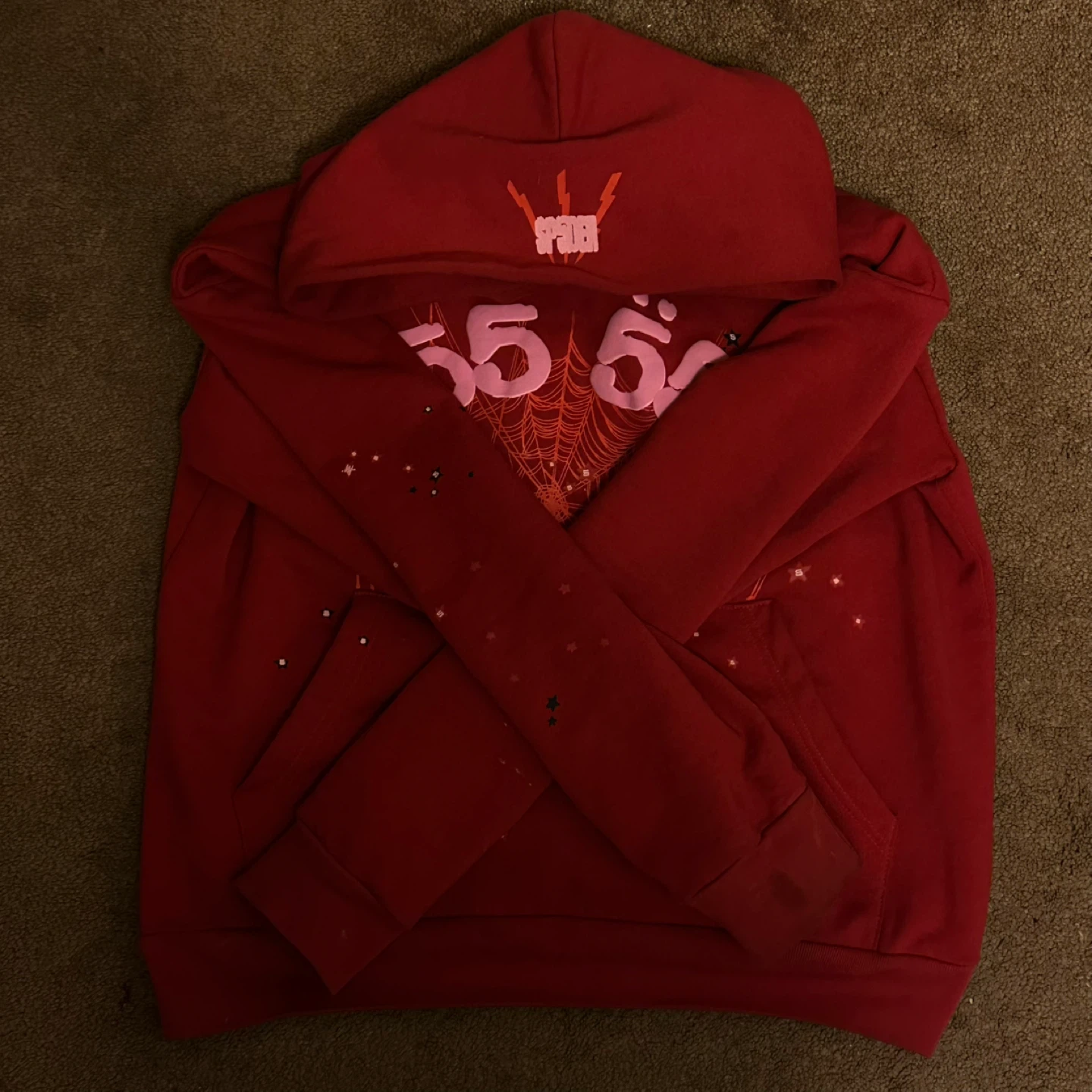 SP5DER Red Hoodie