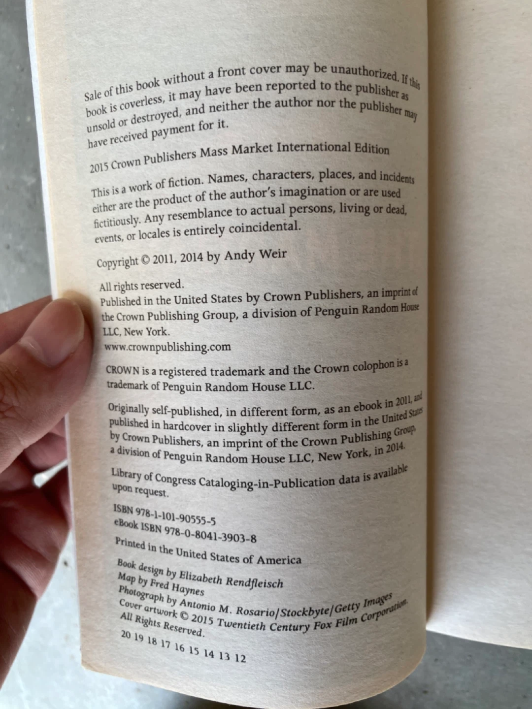 The Martian by Andy Weir Novel - photo 3