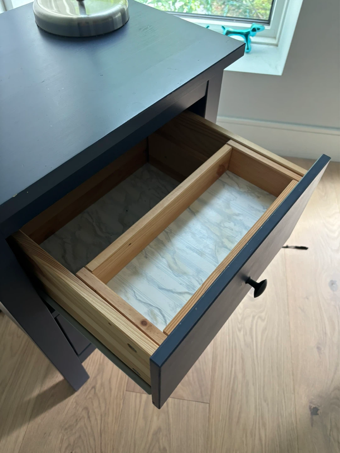 Blue Nightstand with Drawers - photo 2