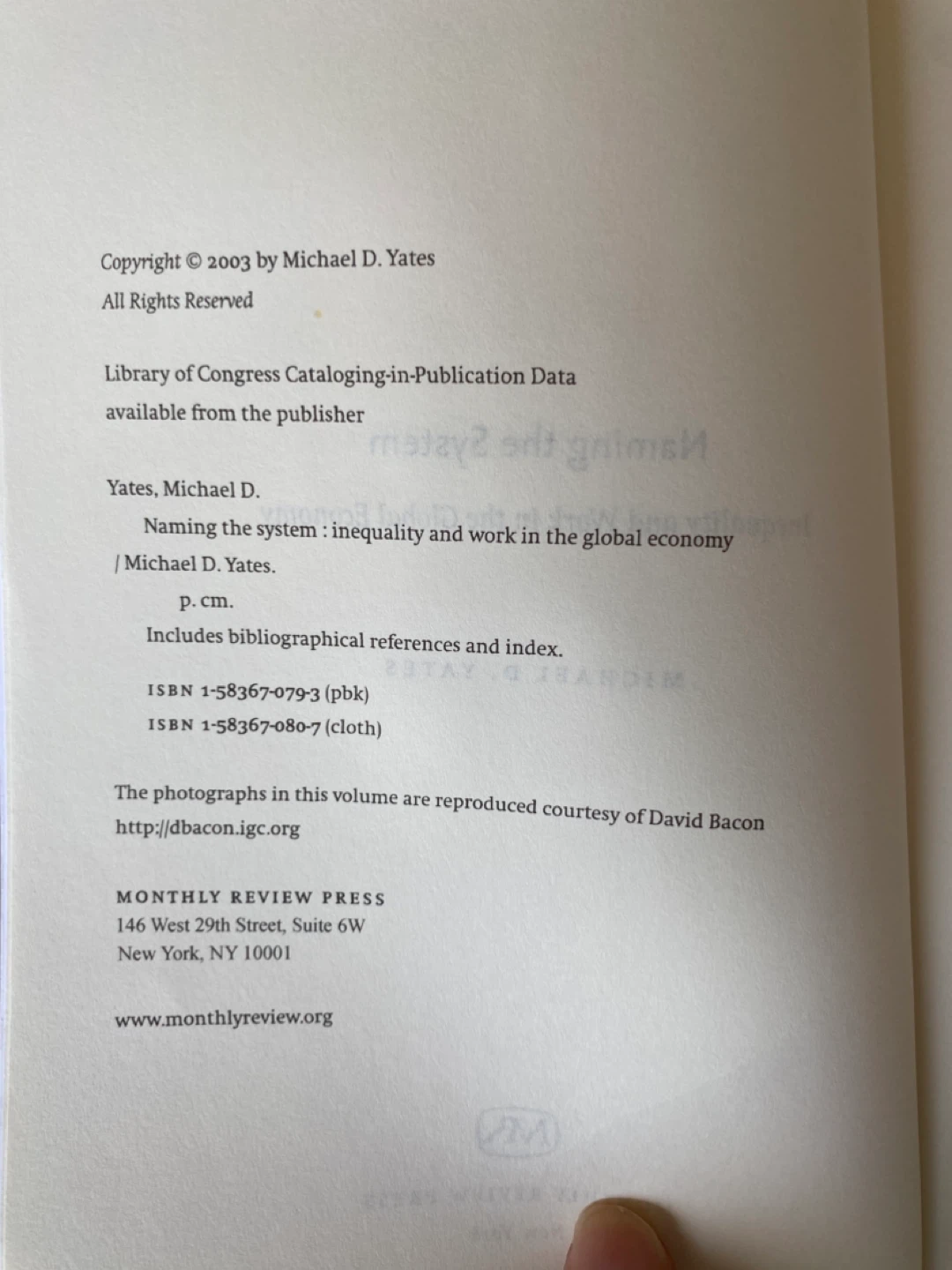 Naming the System: Inequality and Work in the Global Economy - photo 3