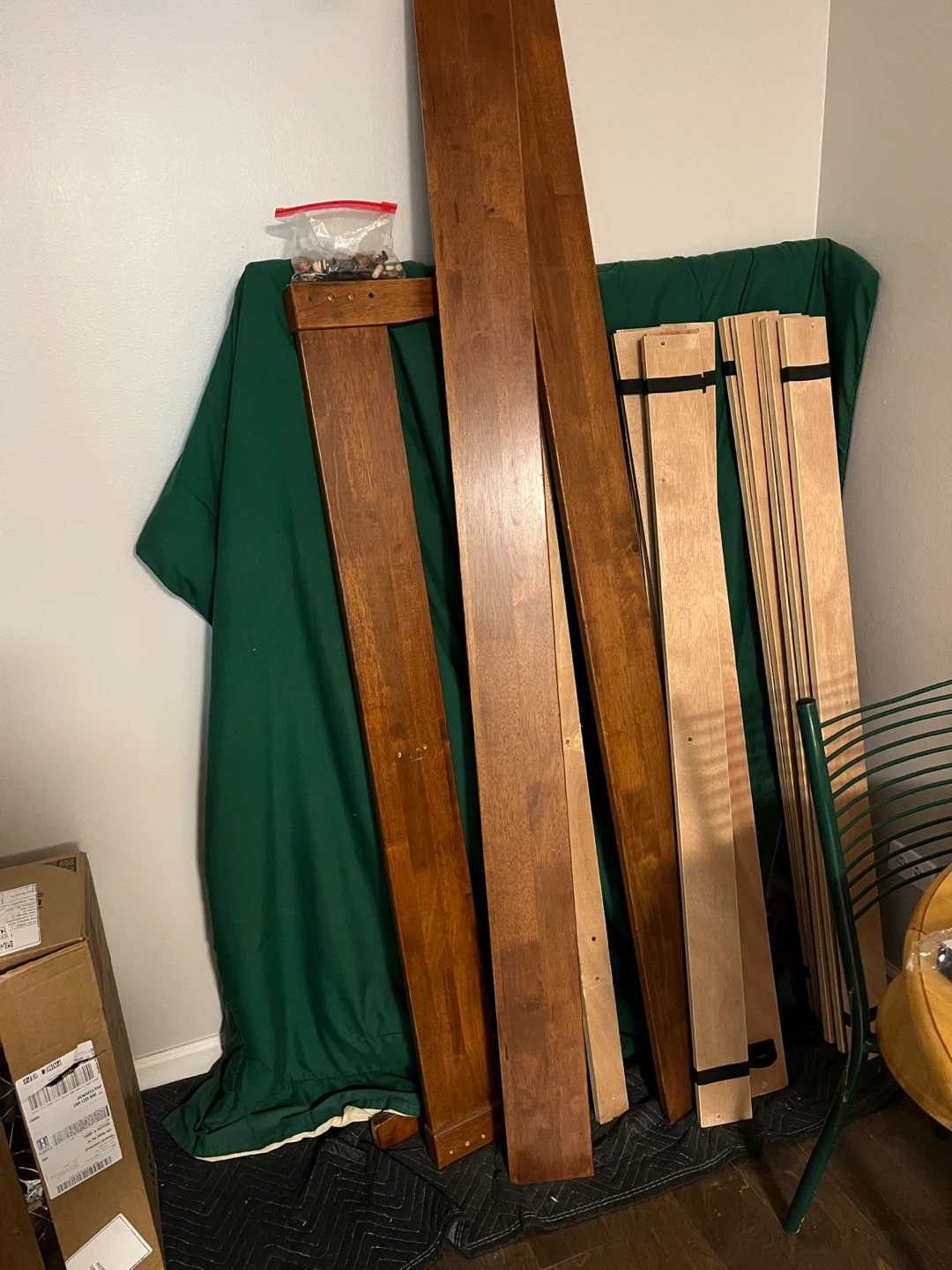 Wooden Full Size Bed Frame with Hardware