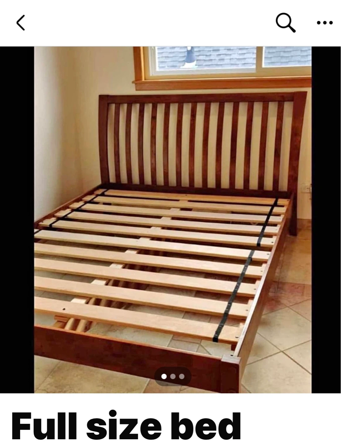 Wooden Full Size Bed Frame with Hardware - photo 4
