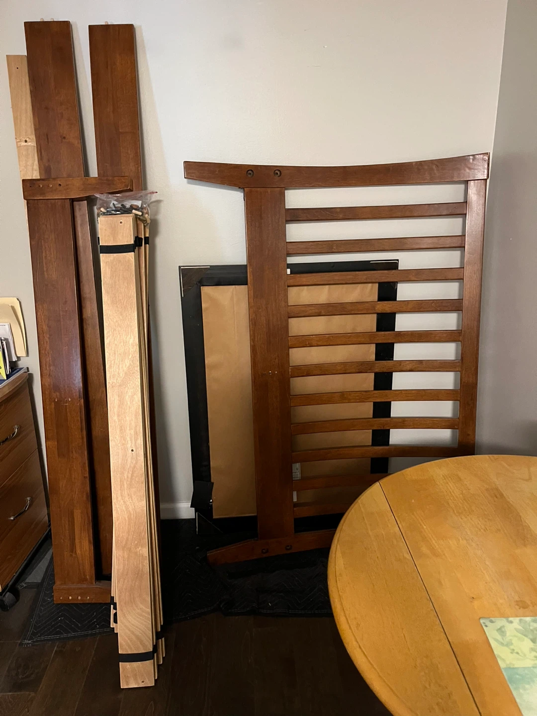 Wooden Full Size Bed Frame with Hardware - photo 3
