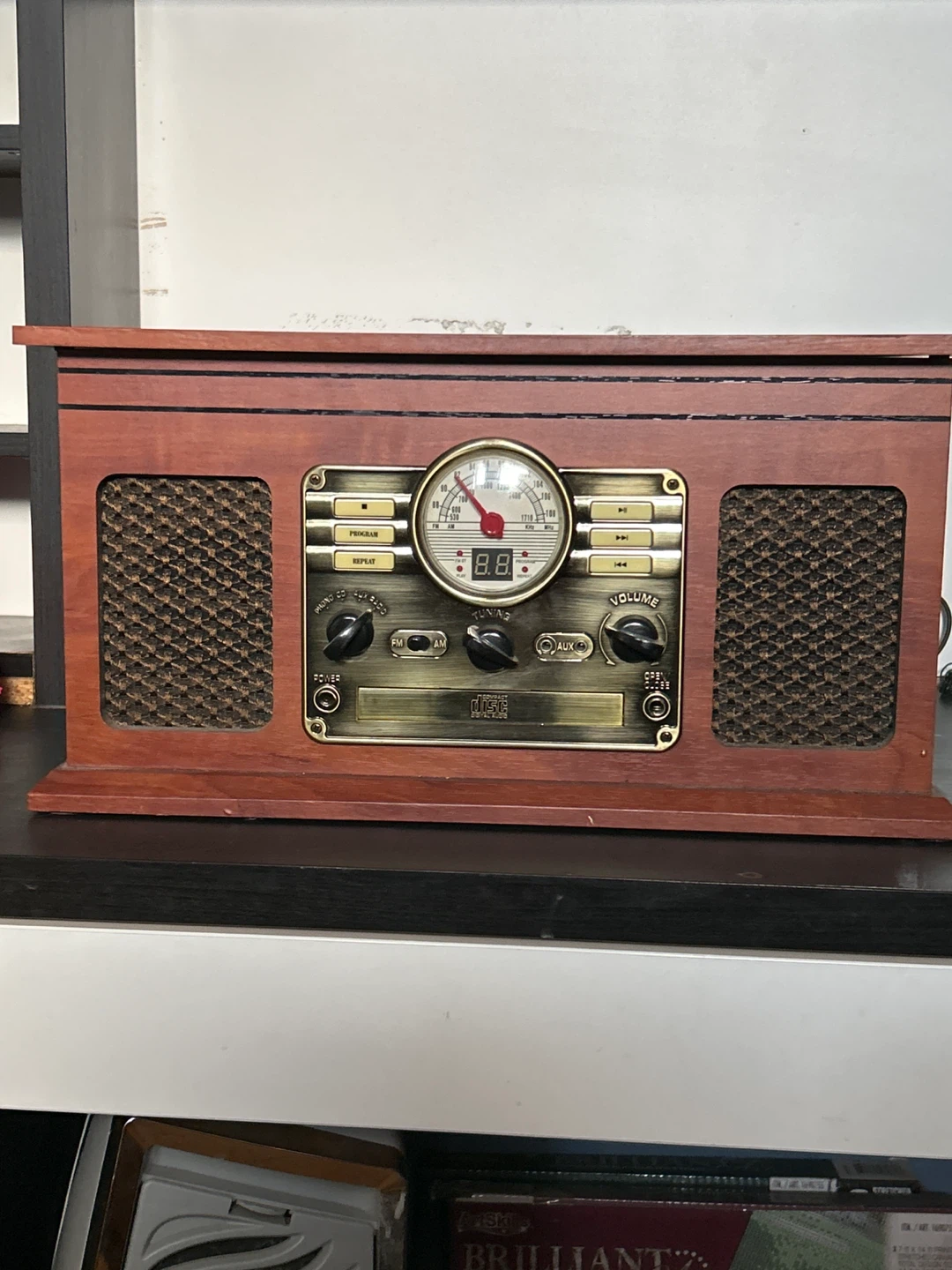 Record Player with Radio and Aux Input