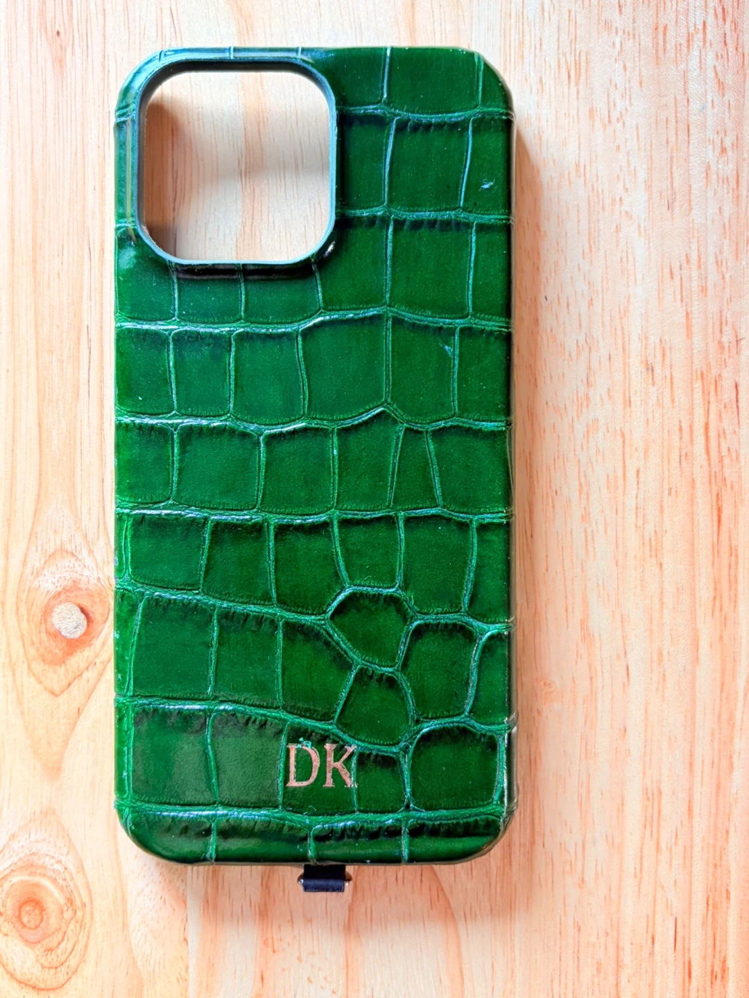 Green Crocodile Pattern Leather Case for iPhone 16 Pro Max - photo 3