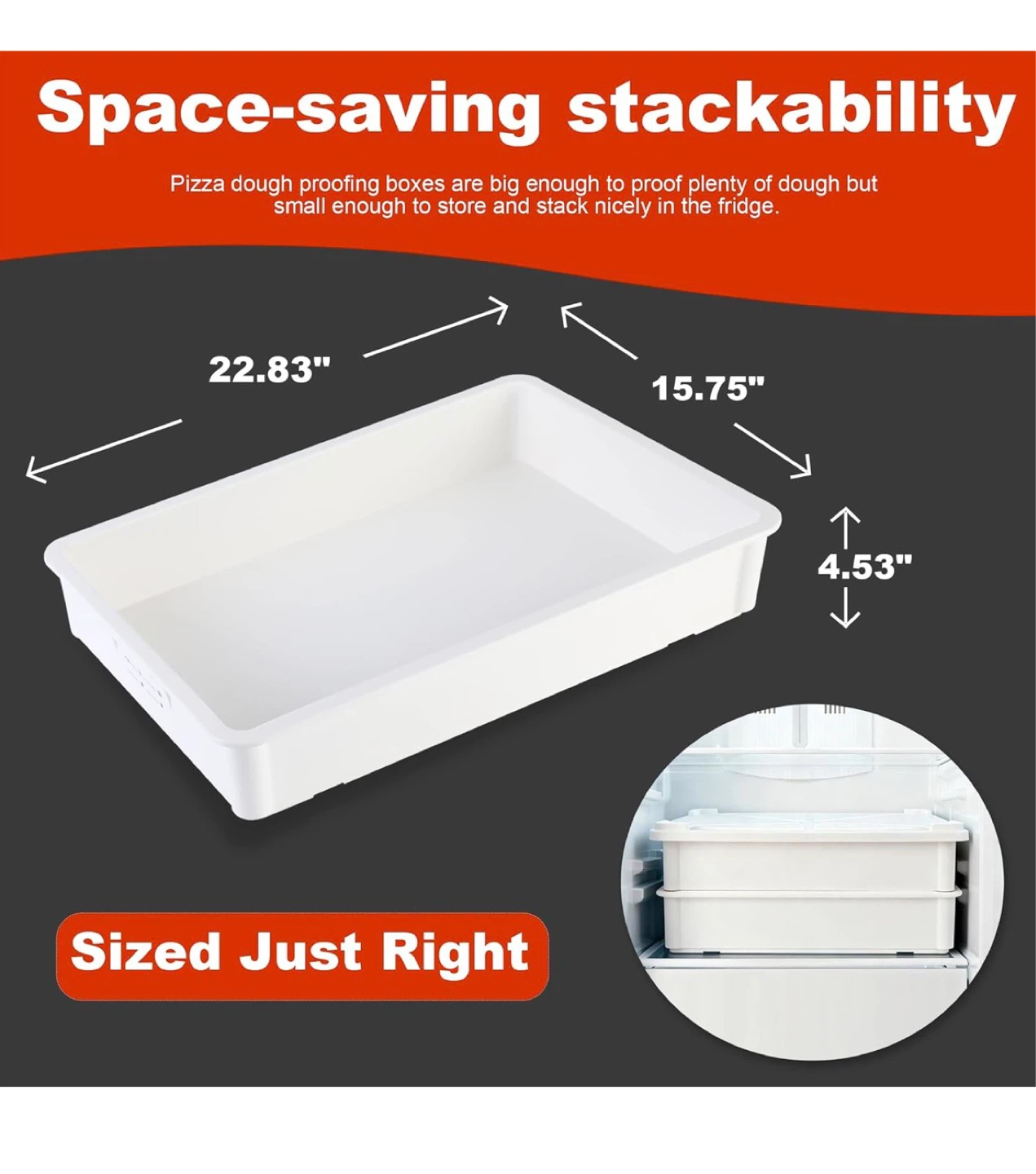 2-Pack Pizza Dough Proofing Box with Lid - photo 5