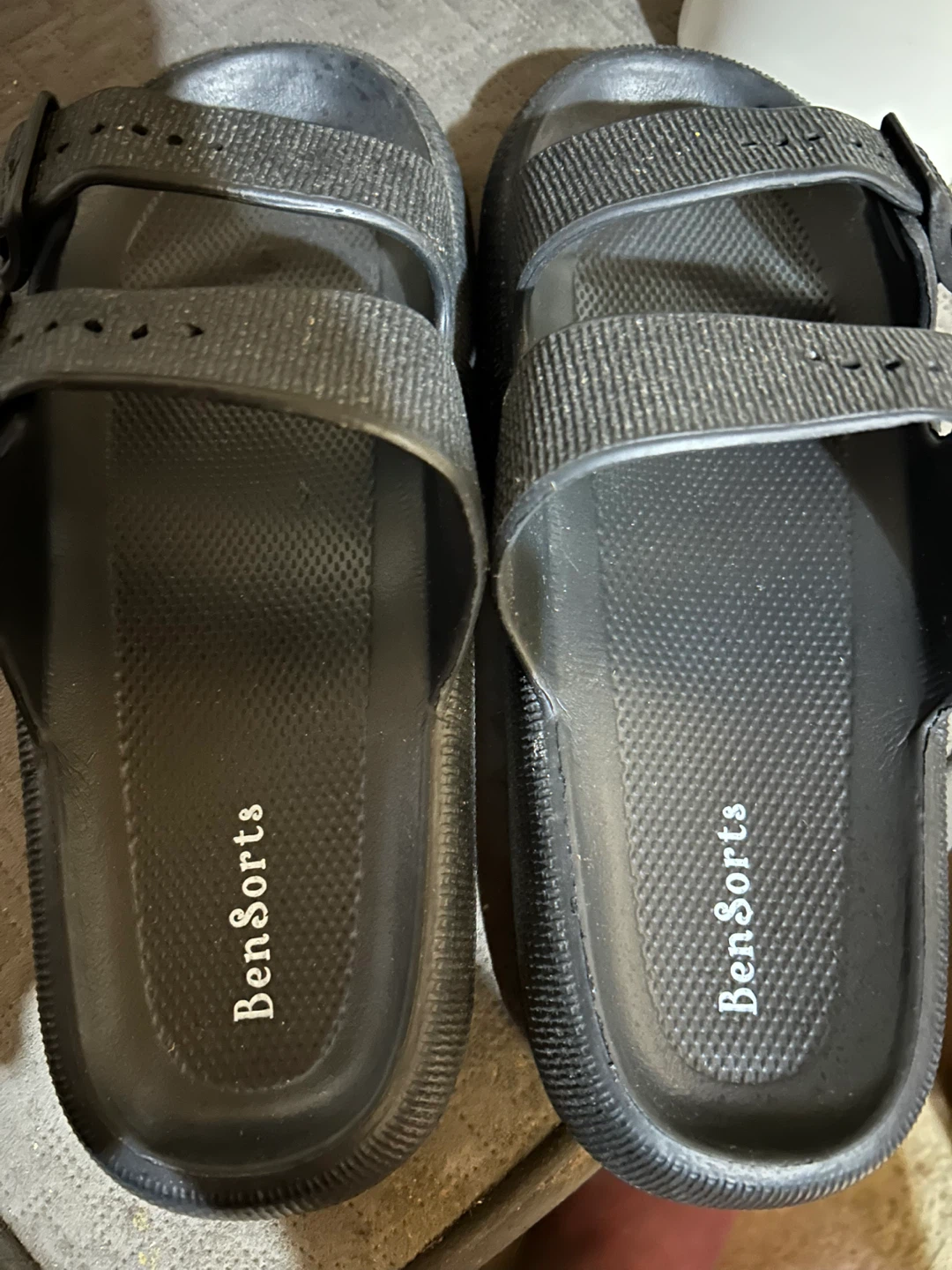 BenSorts Black Pillow Slides Sandals - photo 2