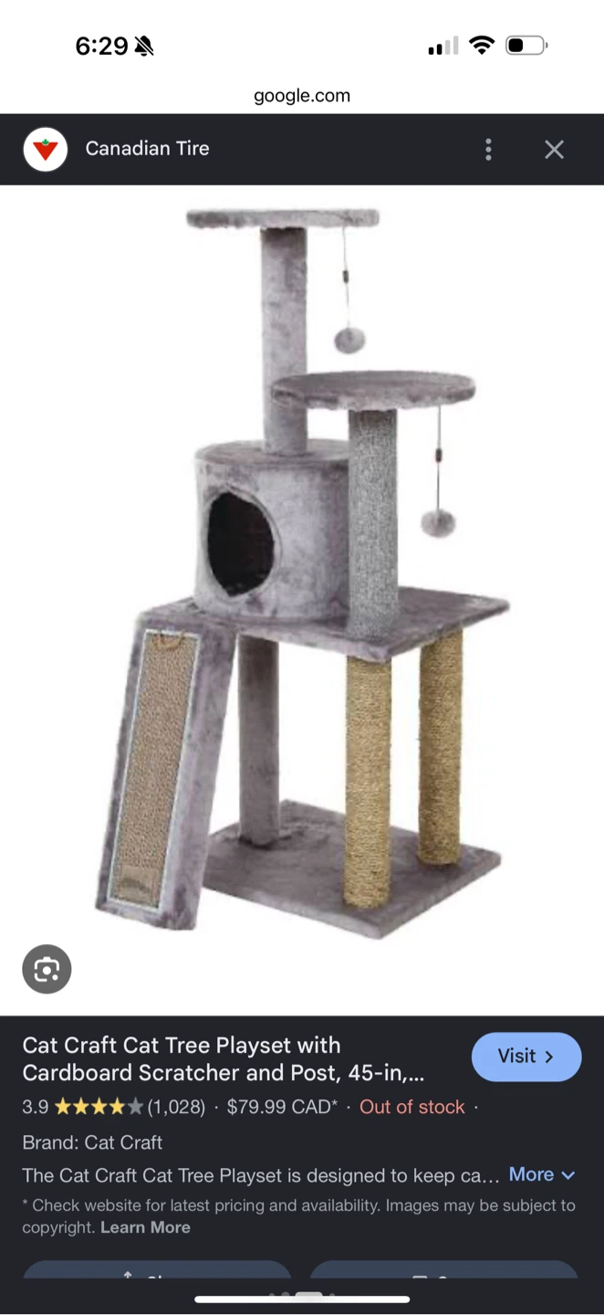 Cat Craft Cat Tree Playset with Cardboard Scratcher