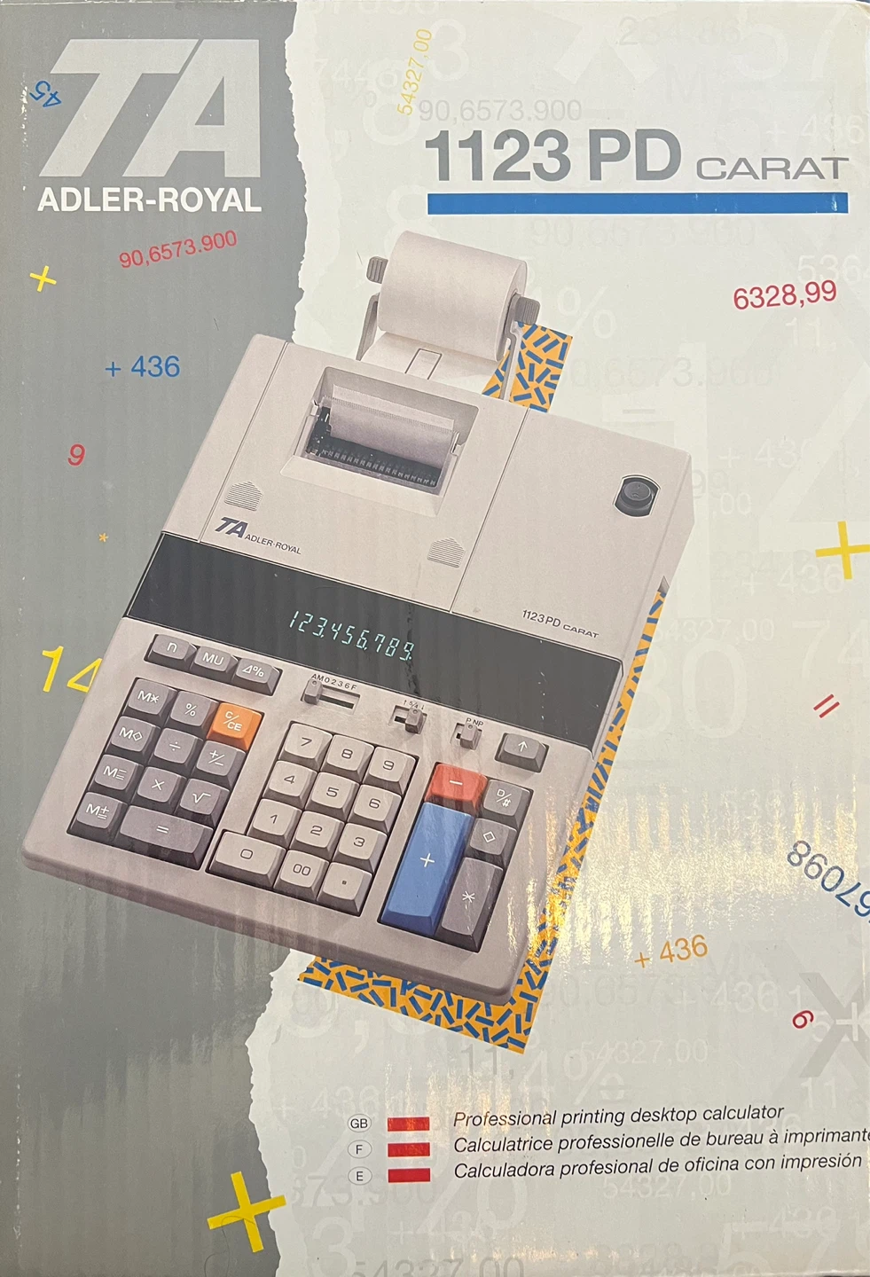 TA Adler-Royal 1123 PD CARAT Printing Calculator