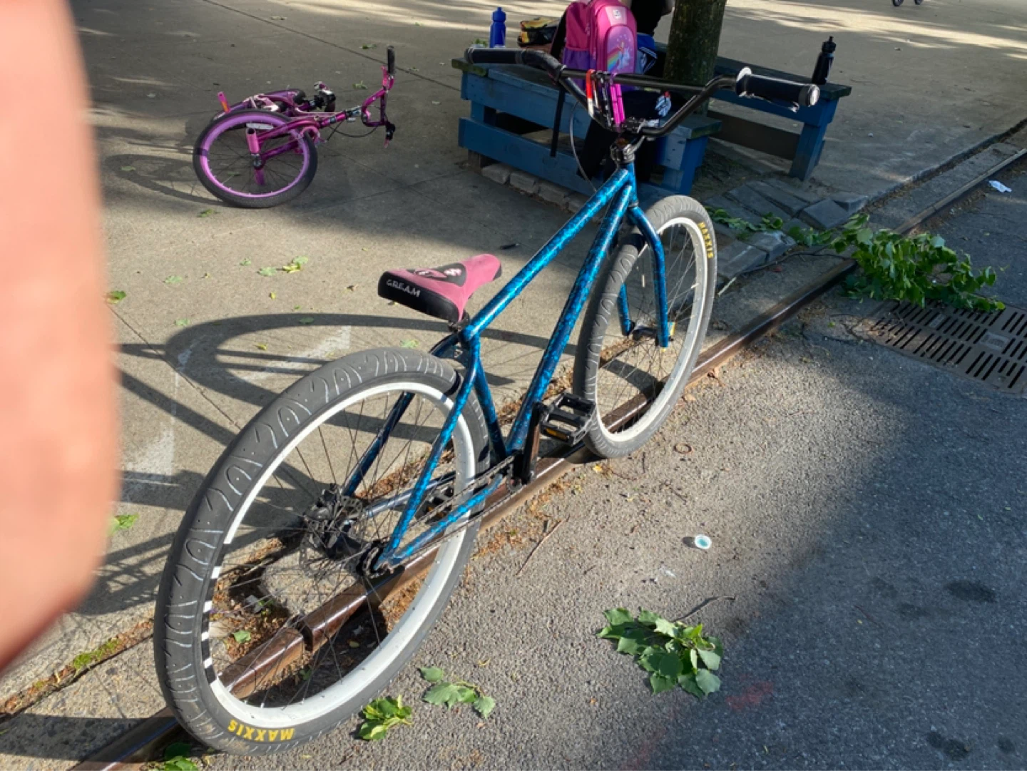 Blue and purple mafia bomma wheelie bike - photo 2