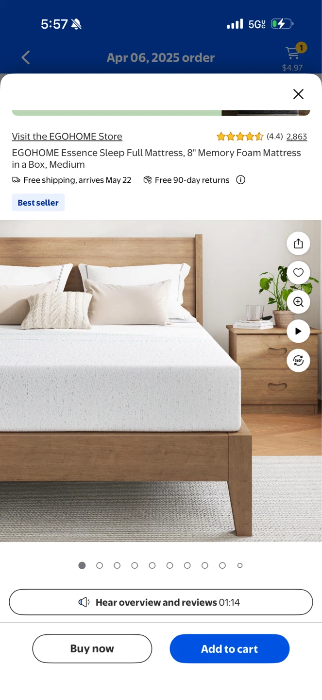Full size memory foam mattress - photo 2