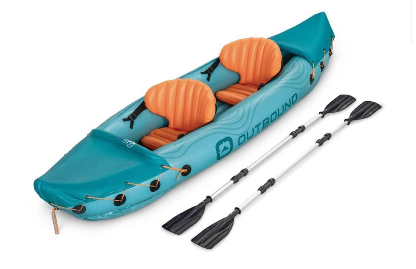 Outbound 2-Person Inflatable Kayak with Paddles