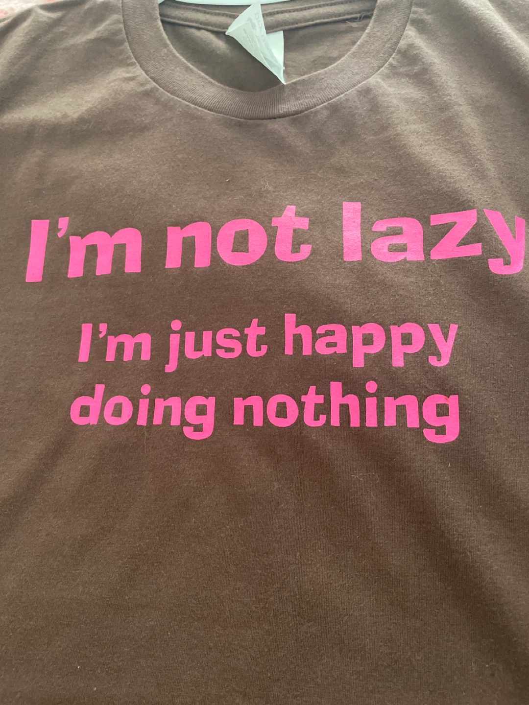 Dry Goods "I'm Not Lazy" T-Shirt X-Large Brown - photo 4