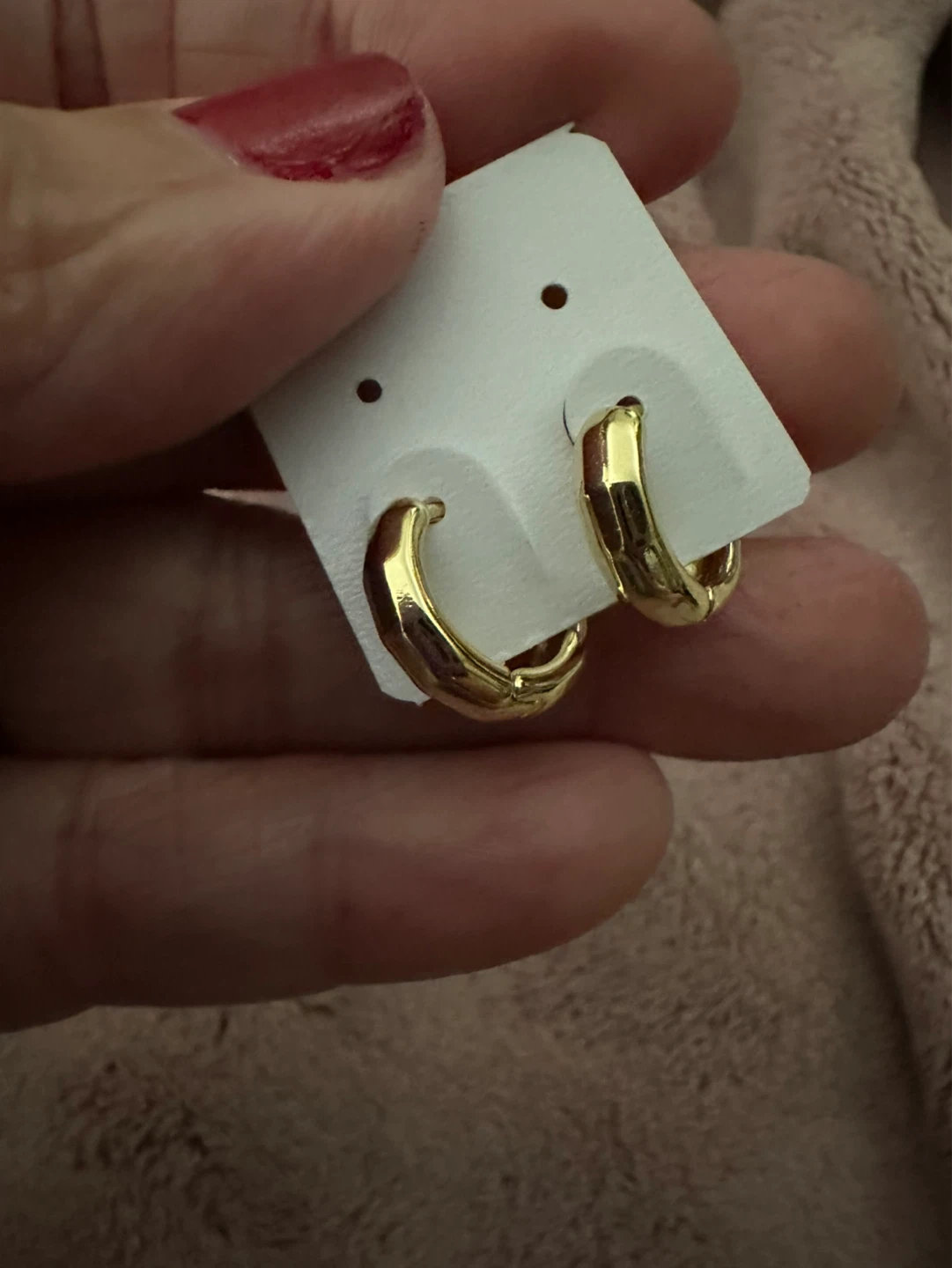 Gold laminated Hoop Earrings - photo 2