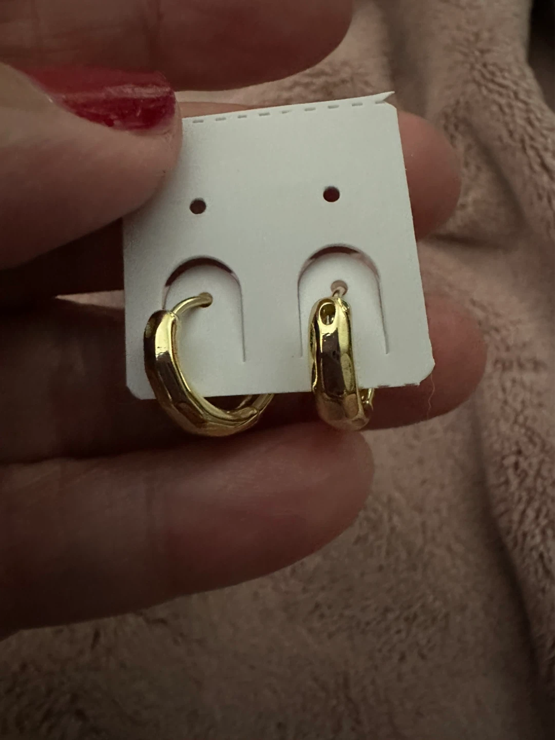 Gold laminated Hoop Earrings