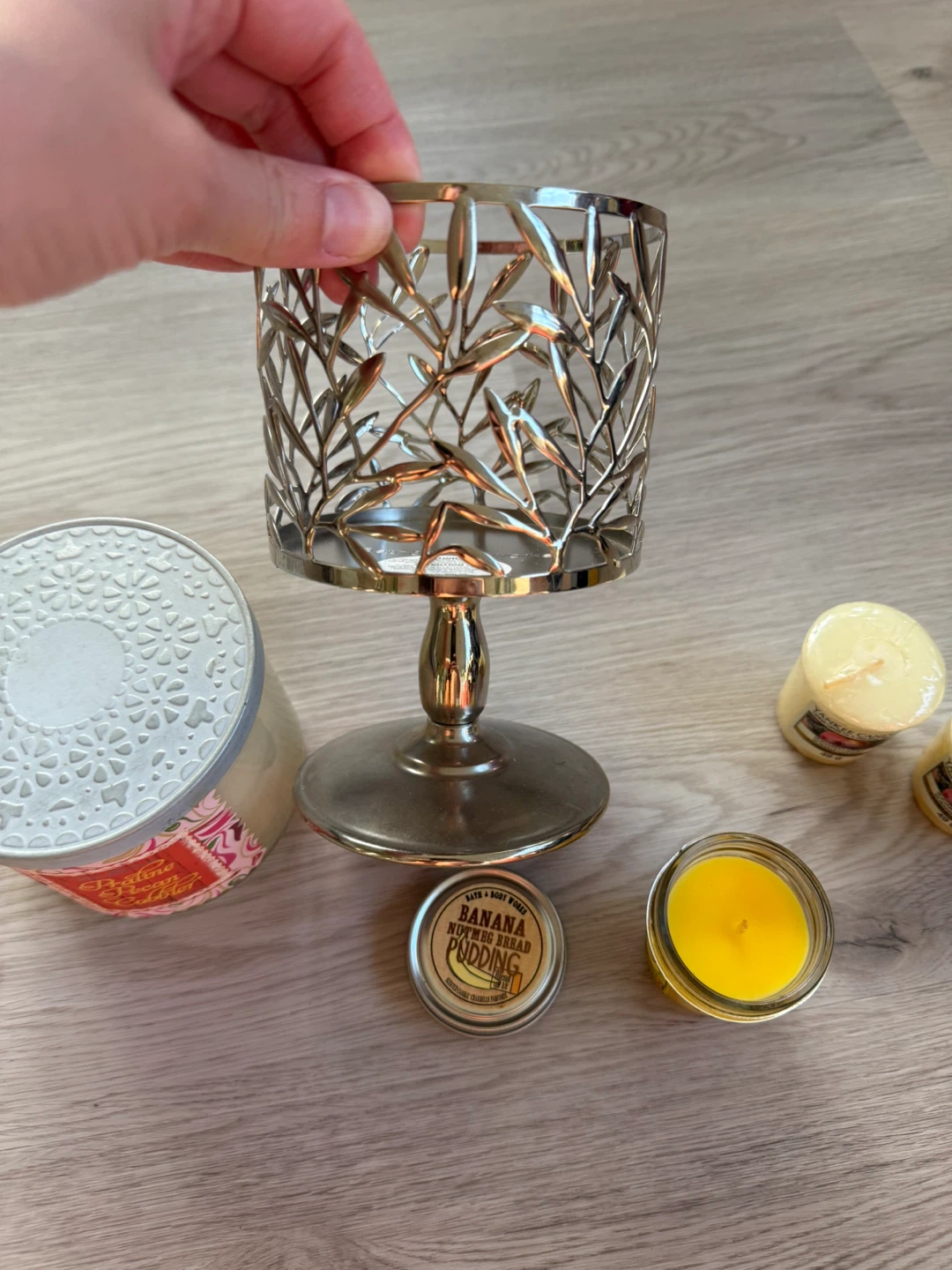All new unburned candles and candle holder - photo 5