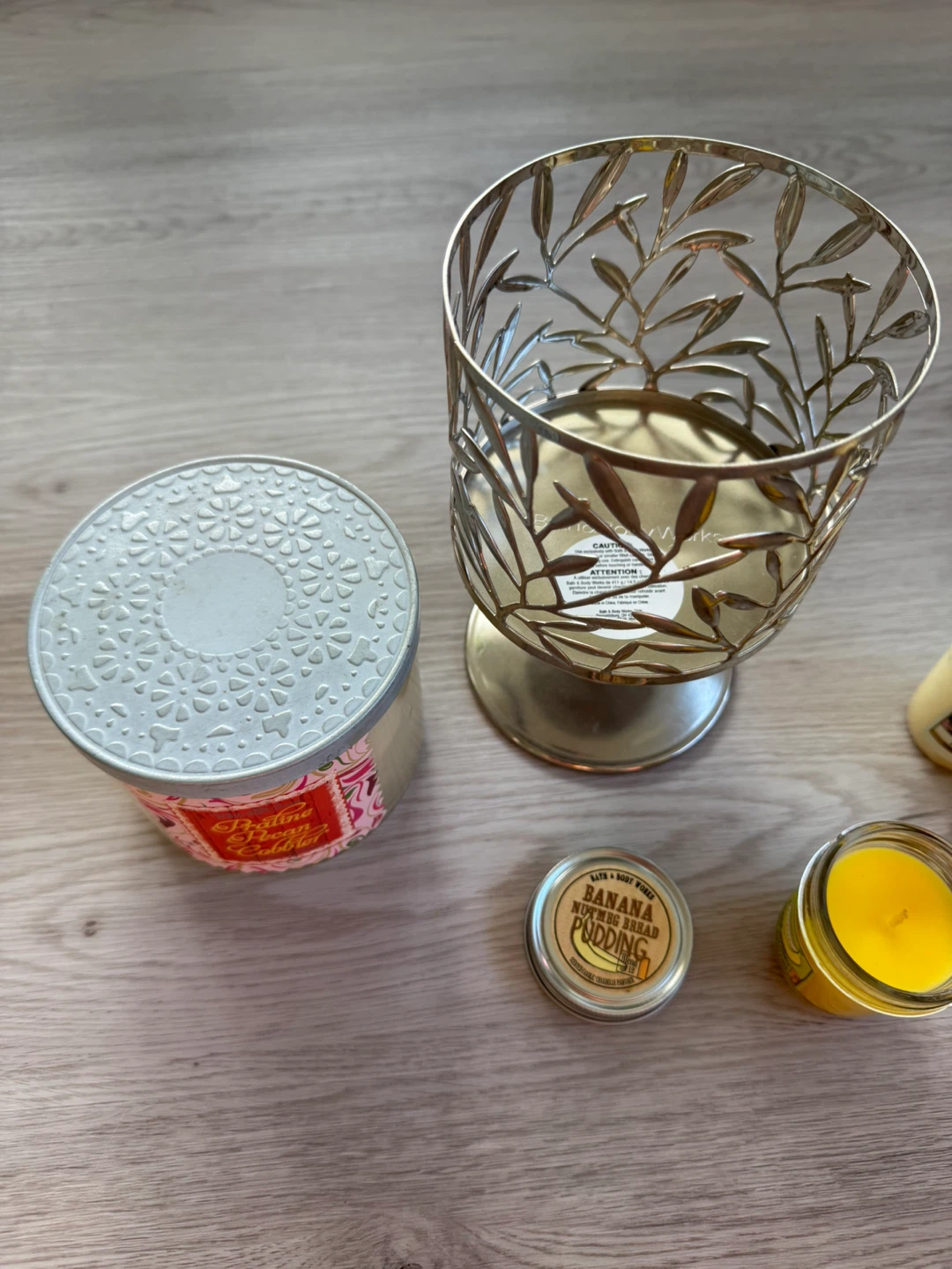 All new unburned candles and candle holder - photo 4