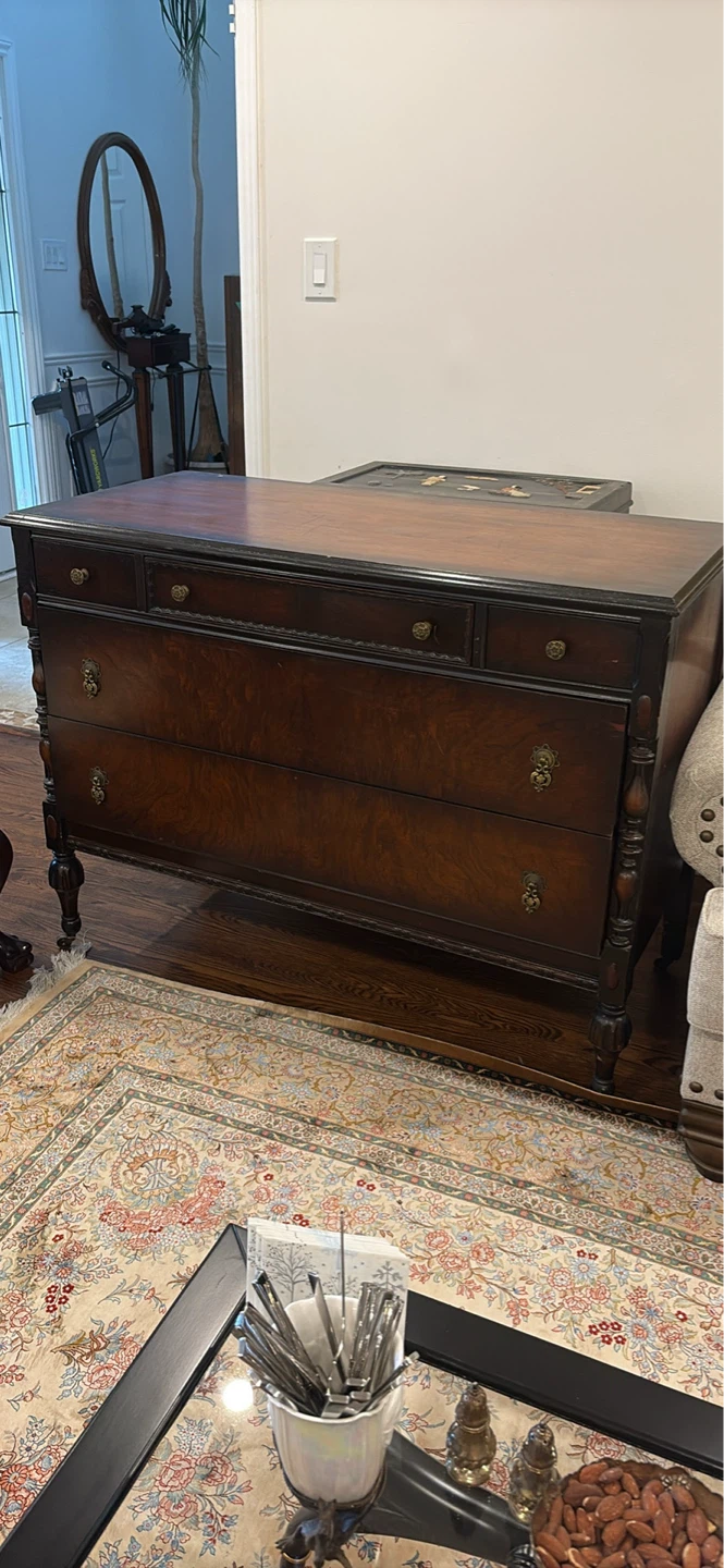 Vintage Wooden Dresser Chest - photo 2