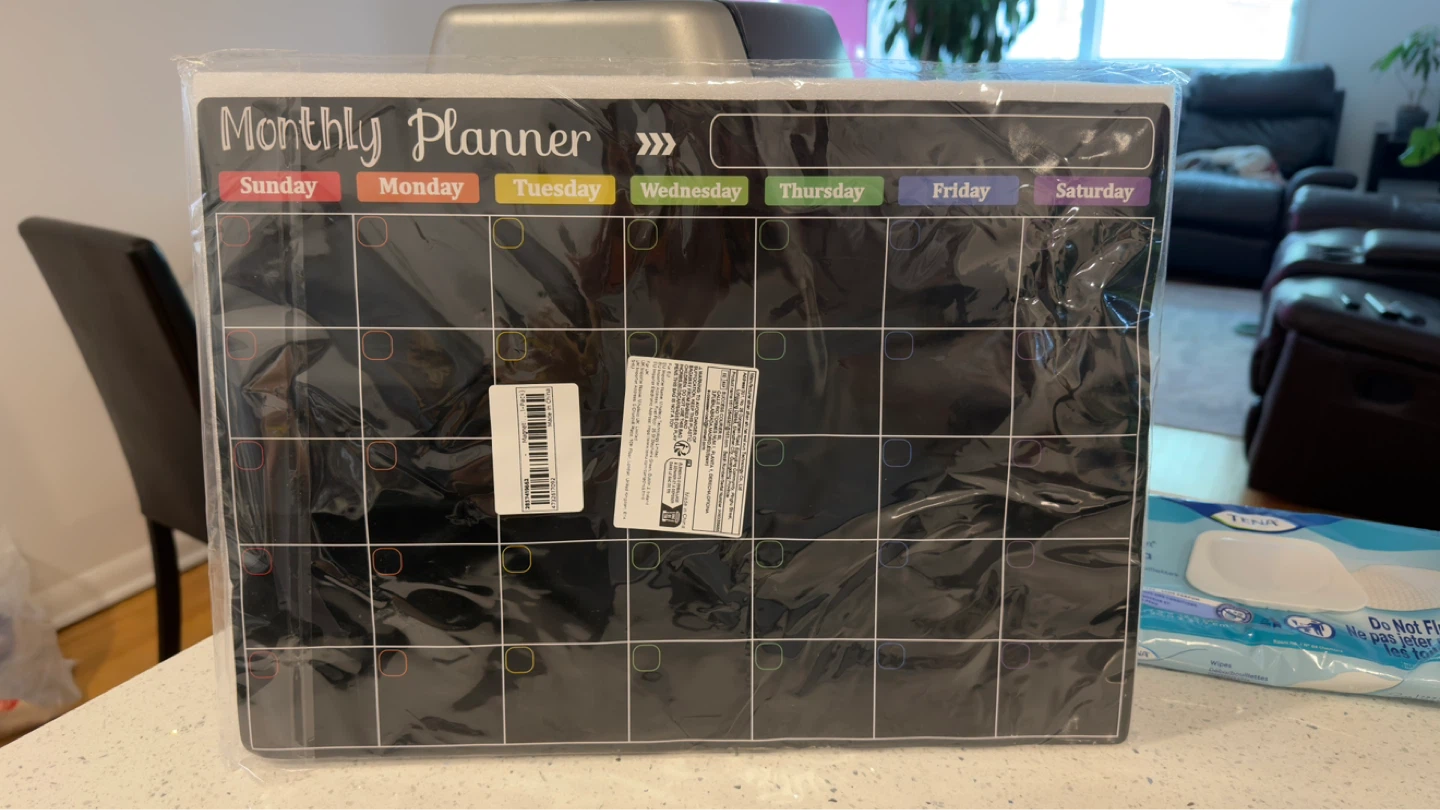 Monthly Planner Whiteboard with Markers