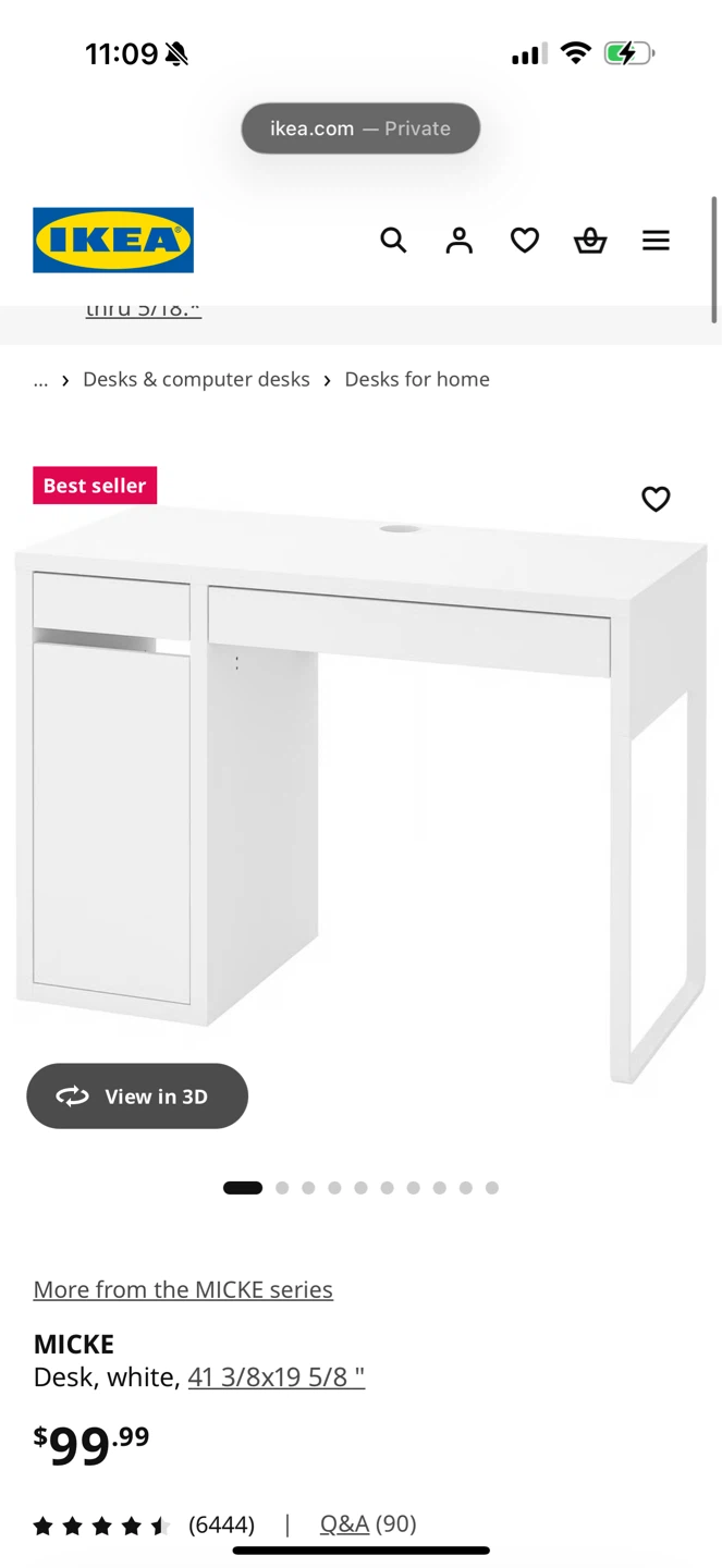 IKEA MICKE Desk and Office chair - photo 2