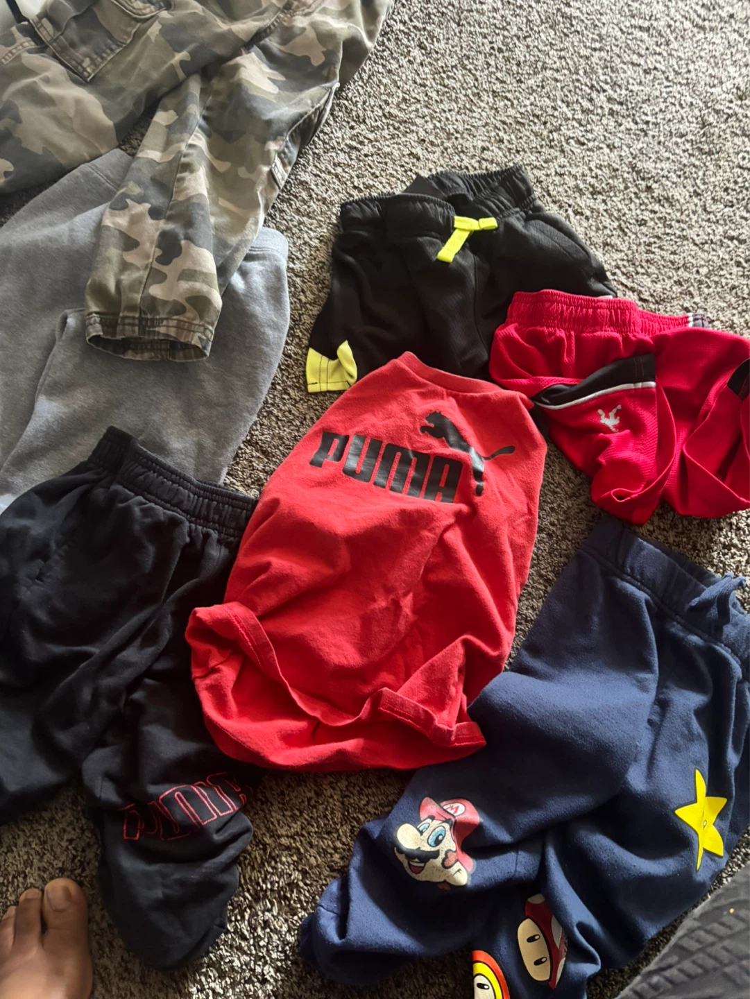 Puma Red T-Shirt and Assorted Boys' Bottoms