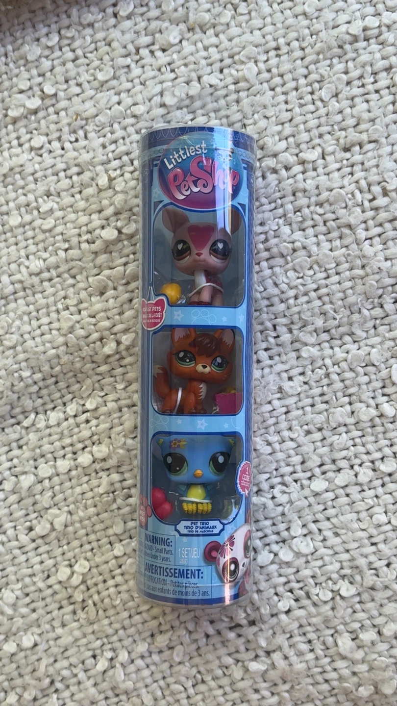 Brand New Littlest Pet Shop LPS Trio Tube